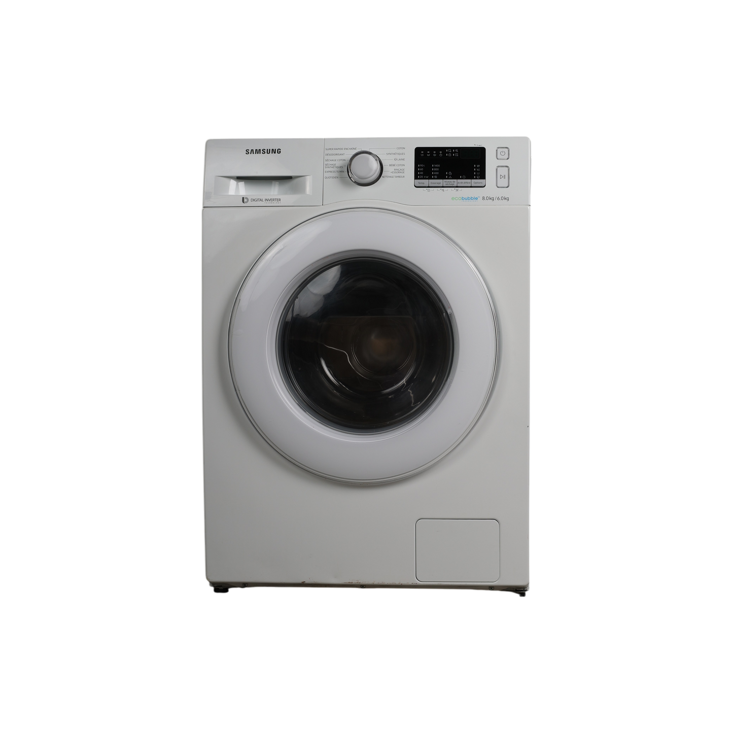 Lave-Linge Sechant 8 kg Reconditionné SAMSUNG WD80M4B53IW : vue de face