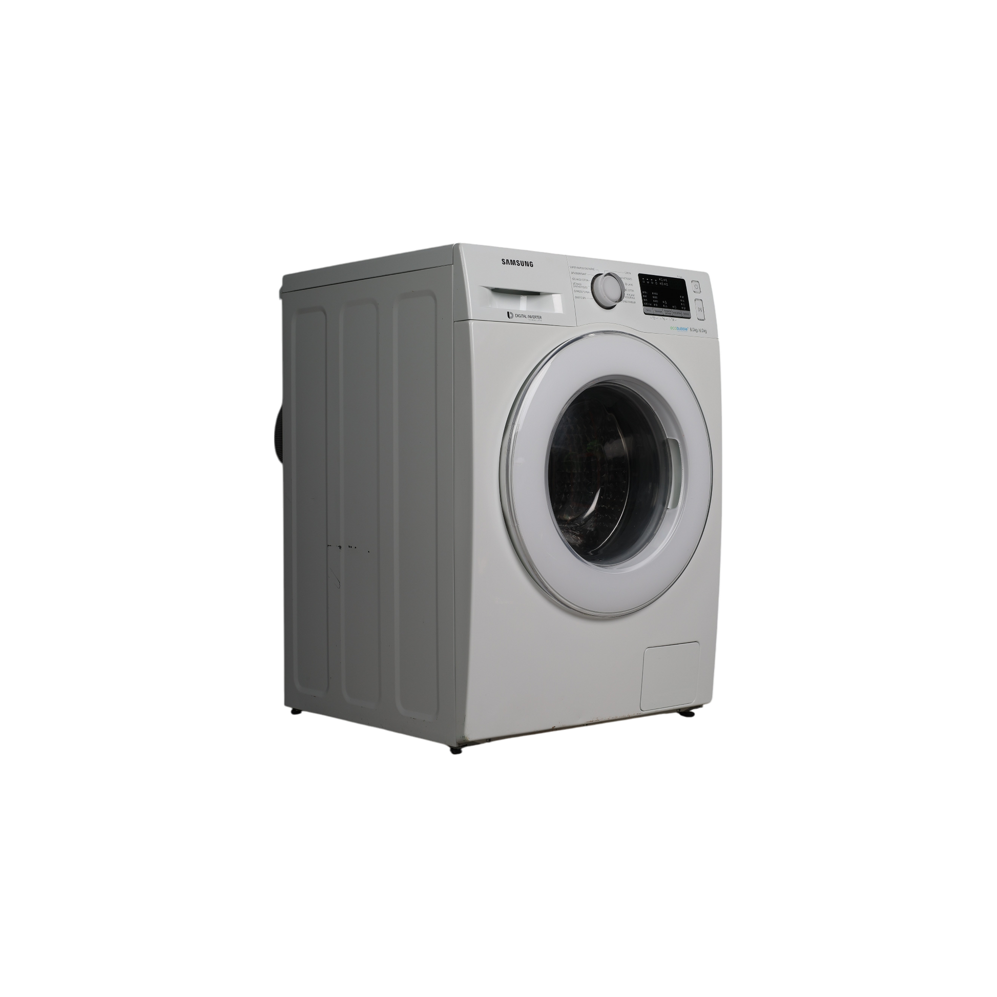 Lave-Linge Sechant 8 kg Reconditionné SAMSUNG WD80M4B53IW : vue du côté gauche