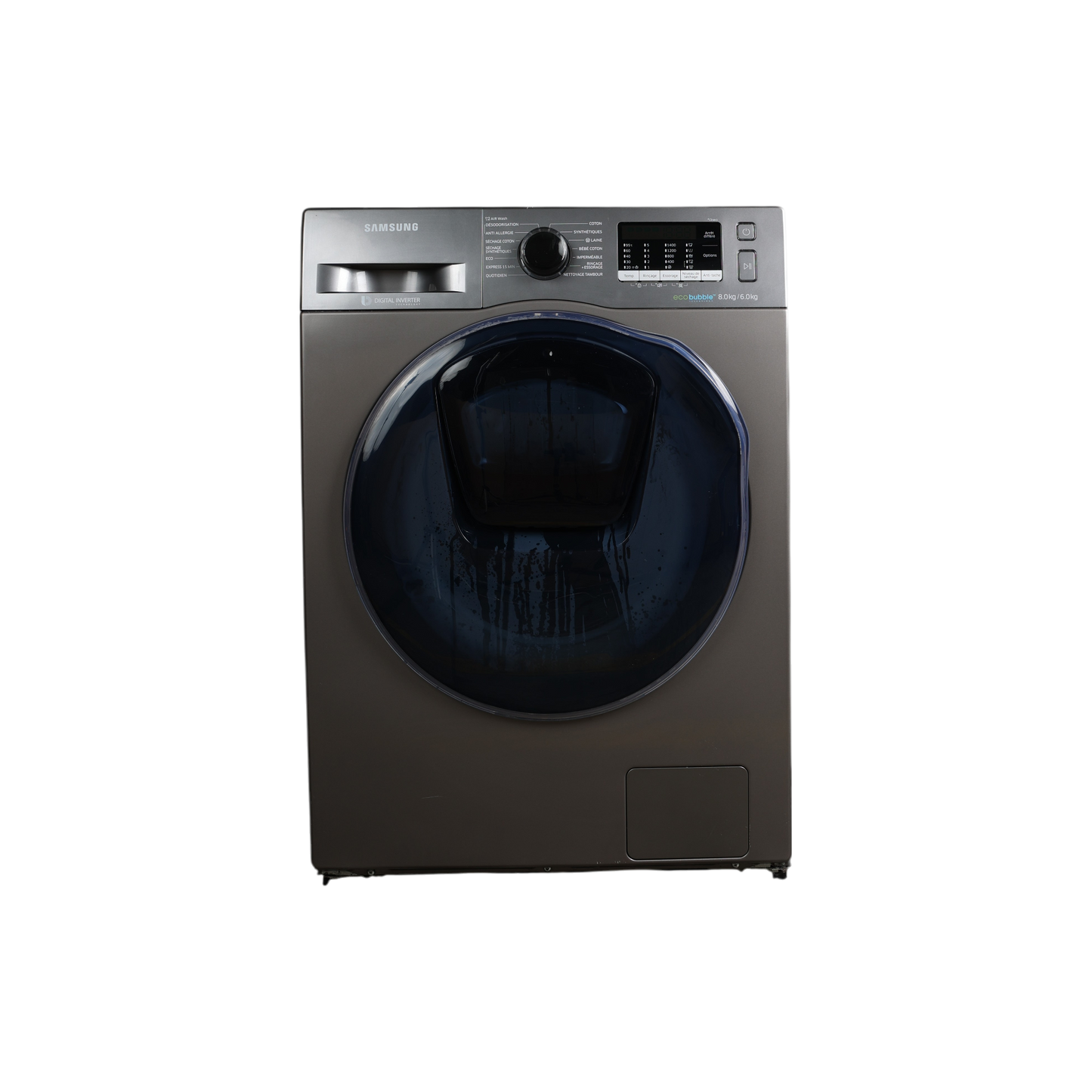 Lave-Linge Sechant 8 kg Reconditionné SAMSUNG WD80K5B10OX : vue de face