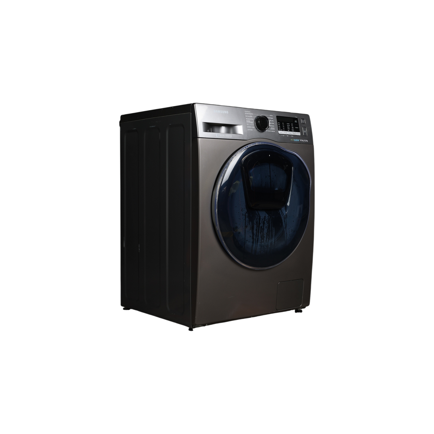 Lave-Linge Sechant 8 kg Reconditionné SAMSUNG WD80K5B10OX : vue du côté gauche