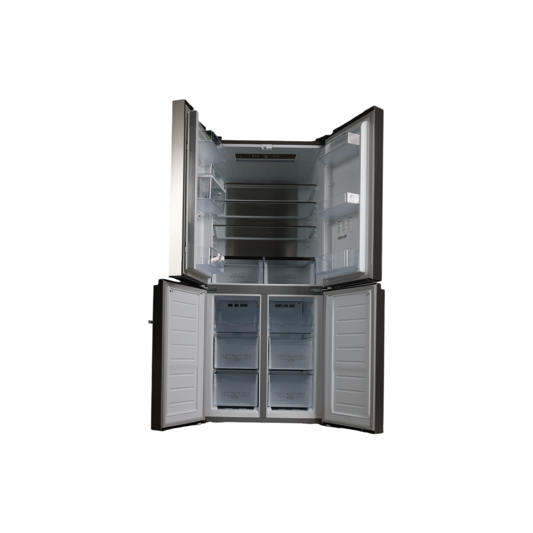 Réfrigérateur Multi-Portes 454 L Reconditionné HISENSE RQ563N4SWI1 : vue de l'intérieur