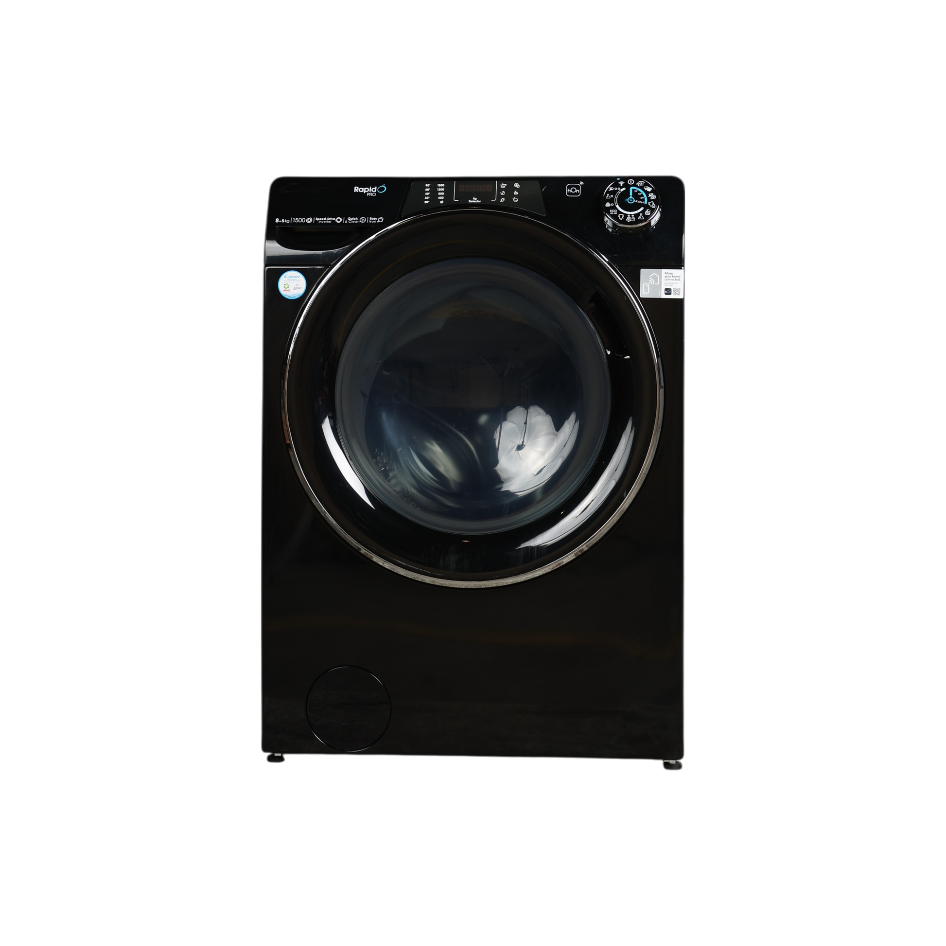 Lave-Linge Sechant 8 kg Reconditionné CANDY RPW5856BWMBCB-S : vue de face