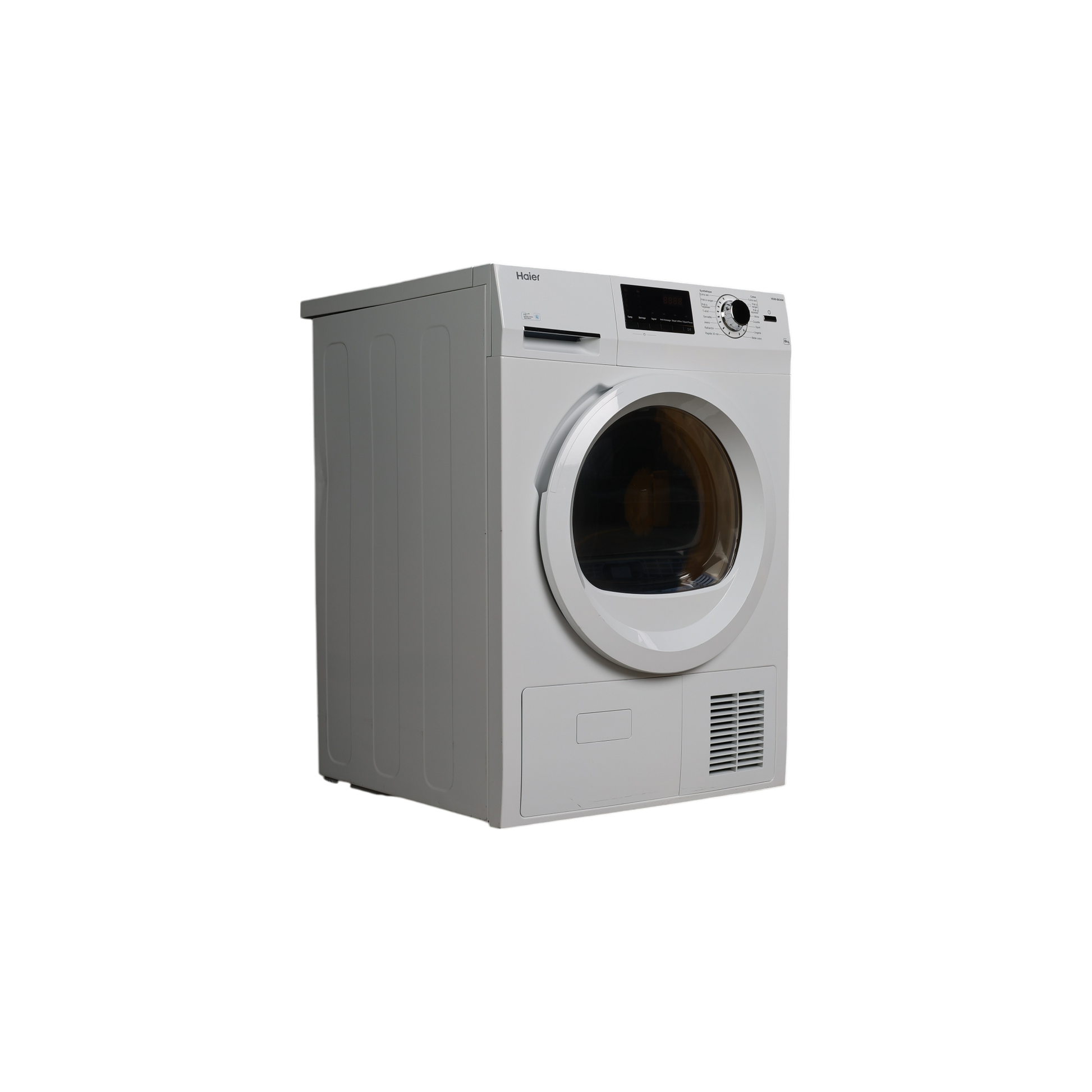 Seche-Linge Condensation 8 kg Reconditionné HAIER HD80-B636W : vue du côté gauche