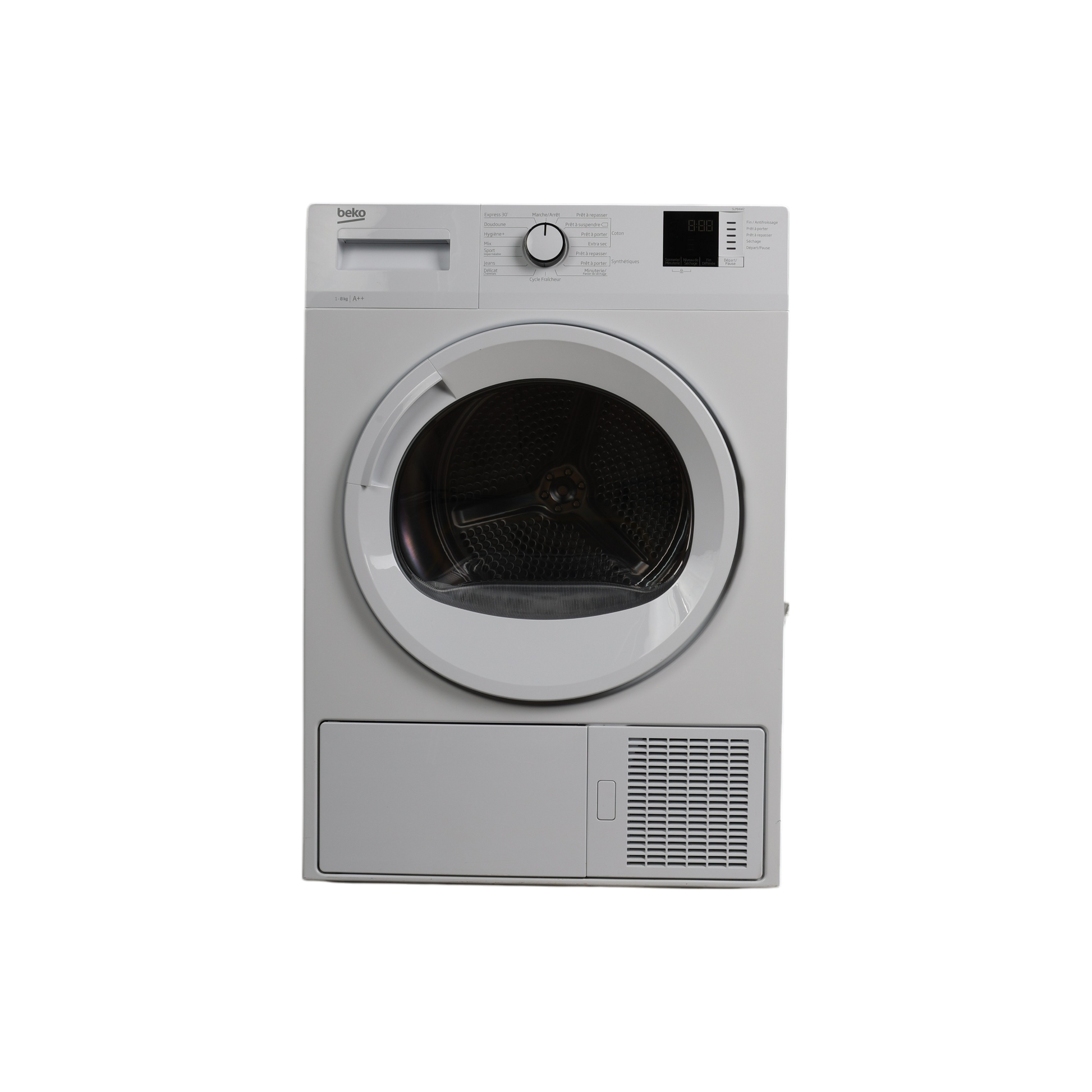 Seche-Linge Condensation 8 kg Reconditionné BEKO SLP84W2 : vue de face