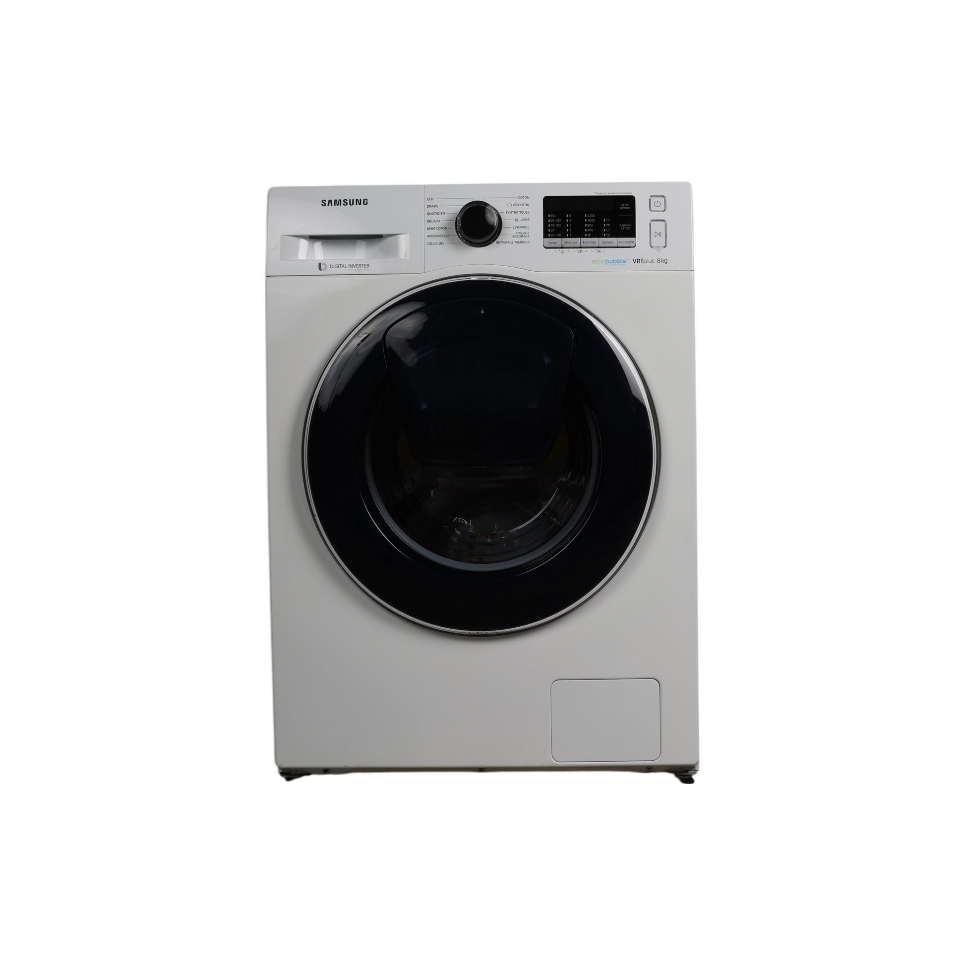 Lave-Linge Hublot 8 kg Reconditionné SAMSUNG WW80K5210VW : vue de face