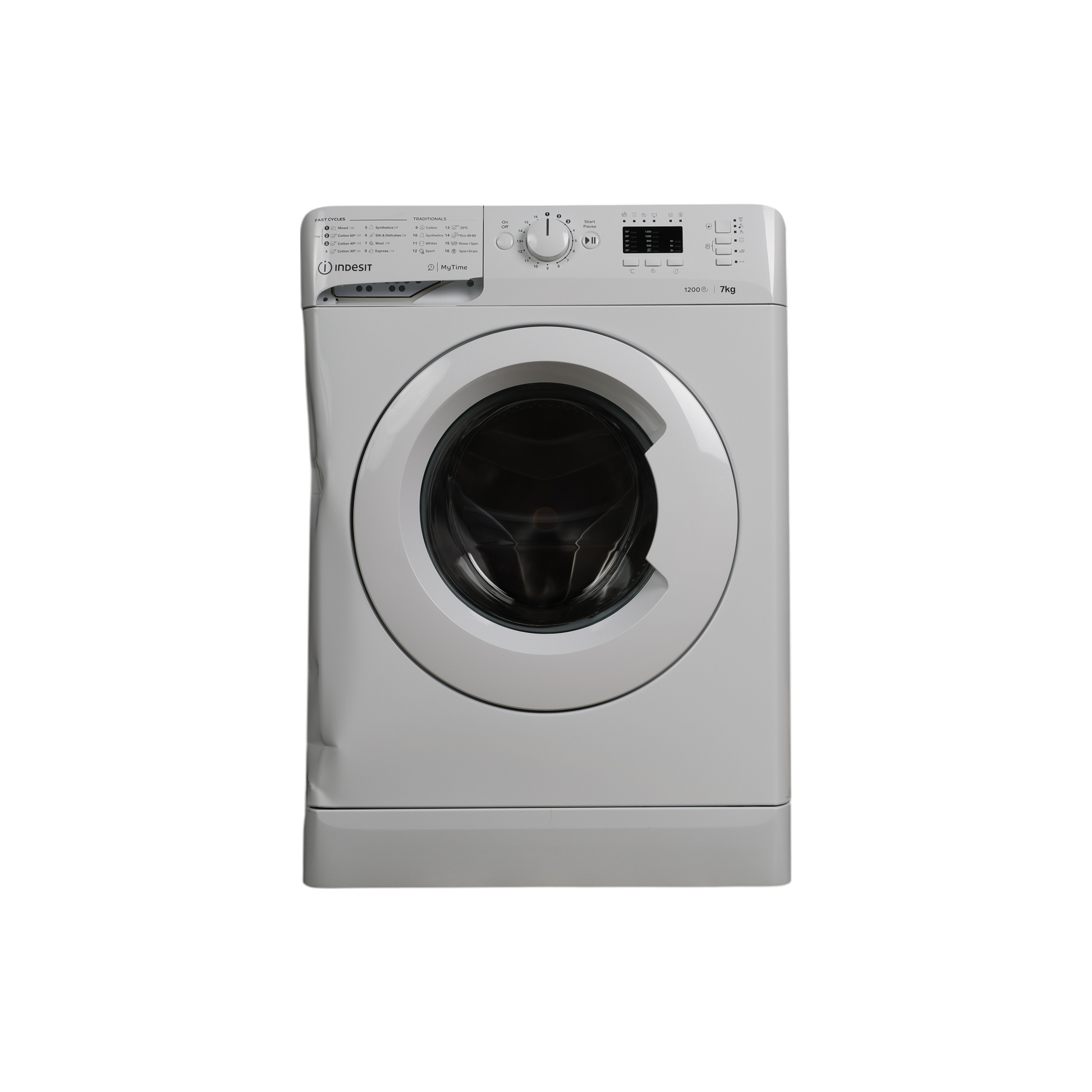 Lave-Linge Hublot 7 kg Reconditionné INDESIT MTWA71252WEE : vue de face