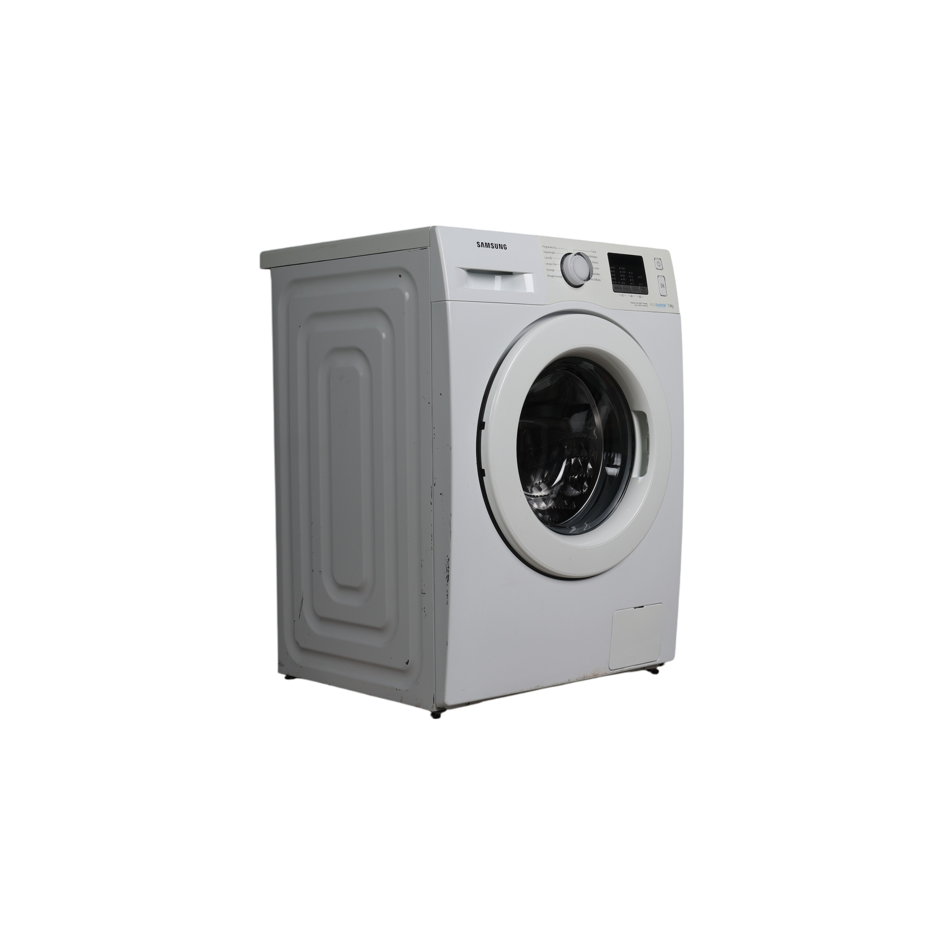 Lave-Linge Hublot 7 kg Reconditionné SAMSUNG WF70F5E0W4W : vue du côté gauche