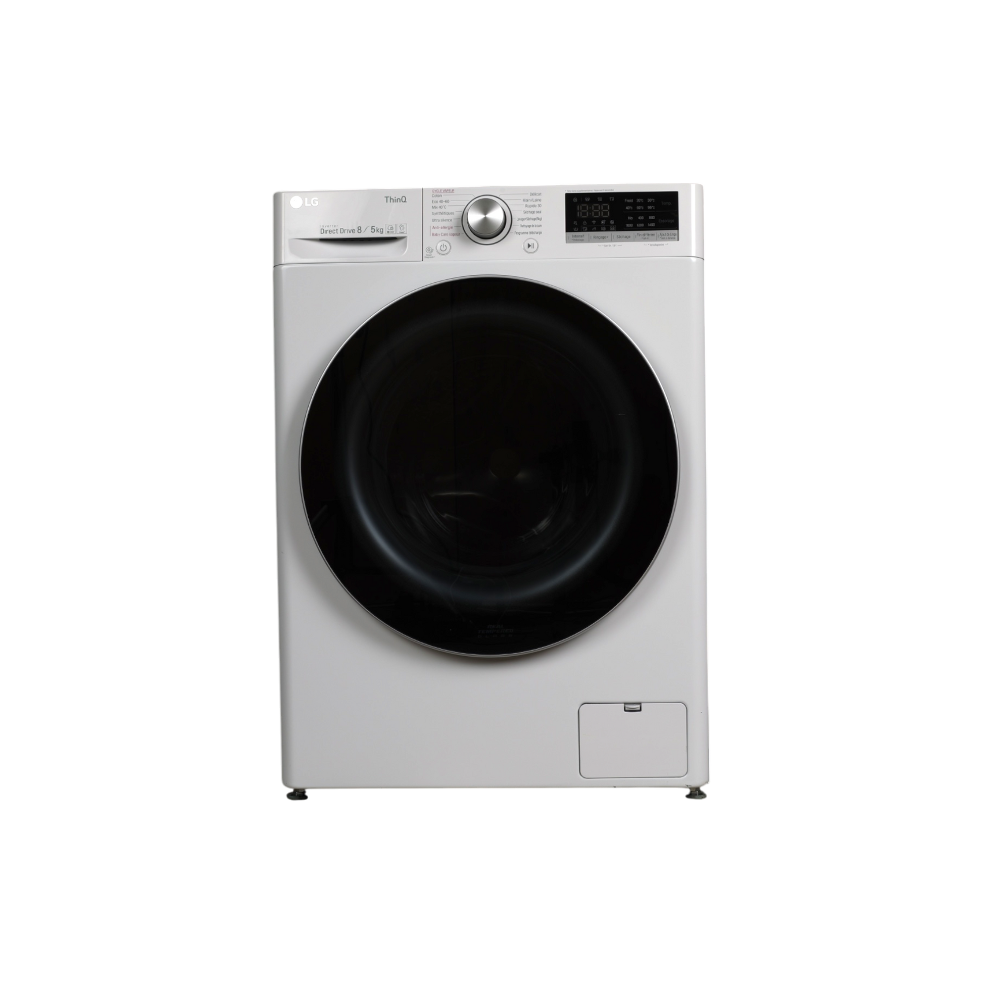 Lave-Linge Sechant 8 kg Reconditionné LG F854N41WRS : vue de face
