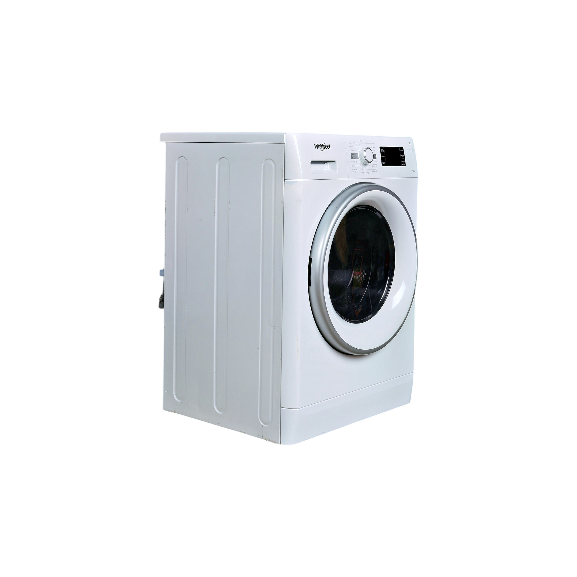 Lave-Linge Sechant 8 kg Reconditionné WHIRLPOOL FWDG86148WSFR : vue du côté gauche