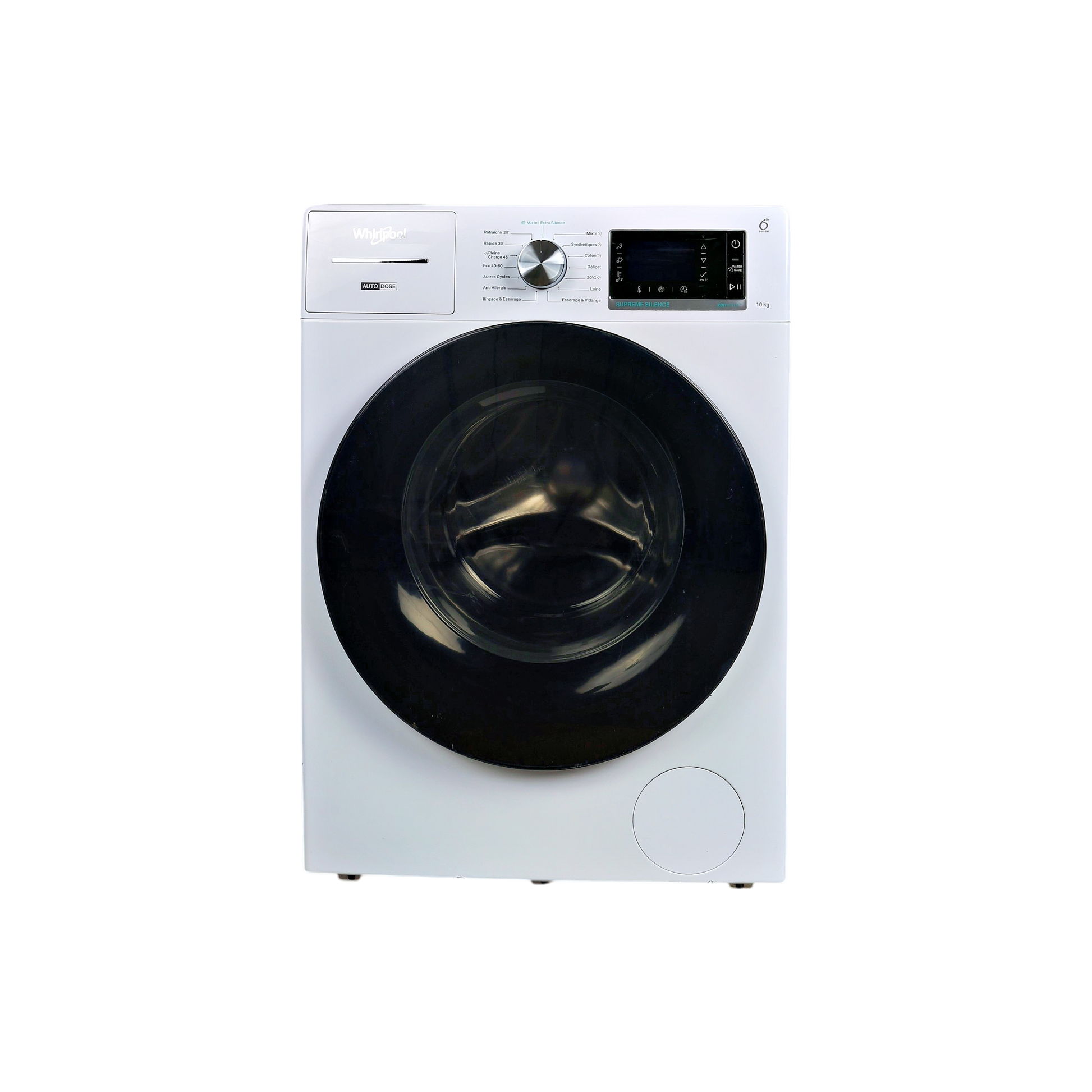 Lave-Linge Hublot 10 kg Reconditionné WHIRLPOOL W8W046WBFR : vue de face