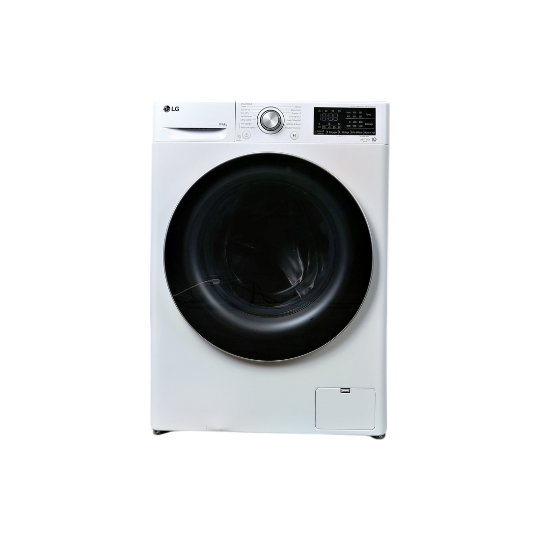 Lave-Linge Sechant 8 kg Reconditionné LG F864V31WRS : vue de face
