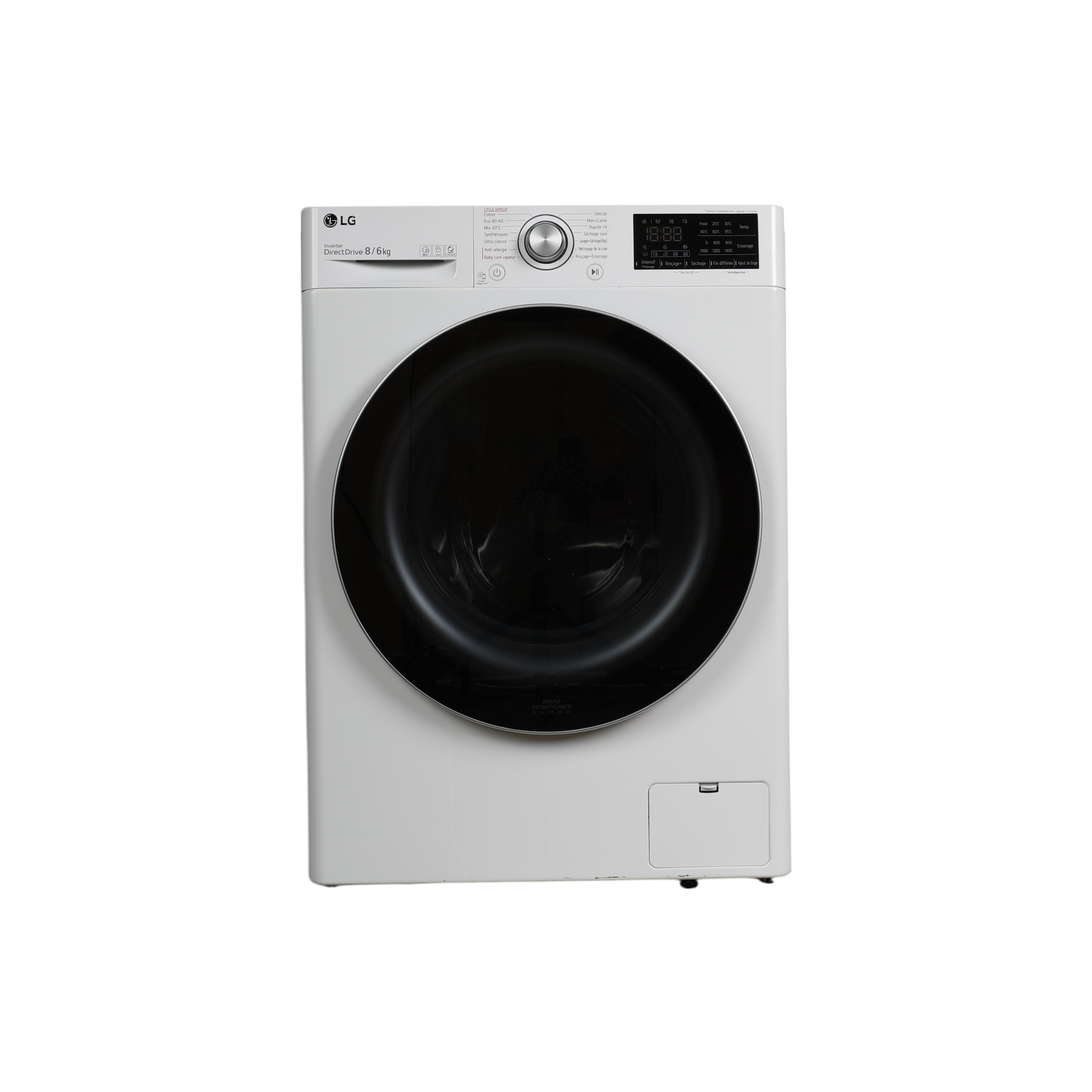 Lave-Linge Sechant 8 kg Reconditionné LG F864V31WRS : vue de face