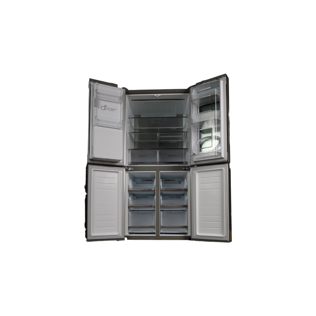 Réfrigérateur Multi-Portes 508 L Reconditionné LG GMX844BS6F : vue de l'intérieur