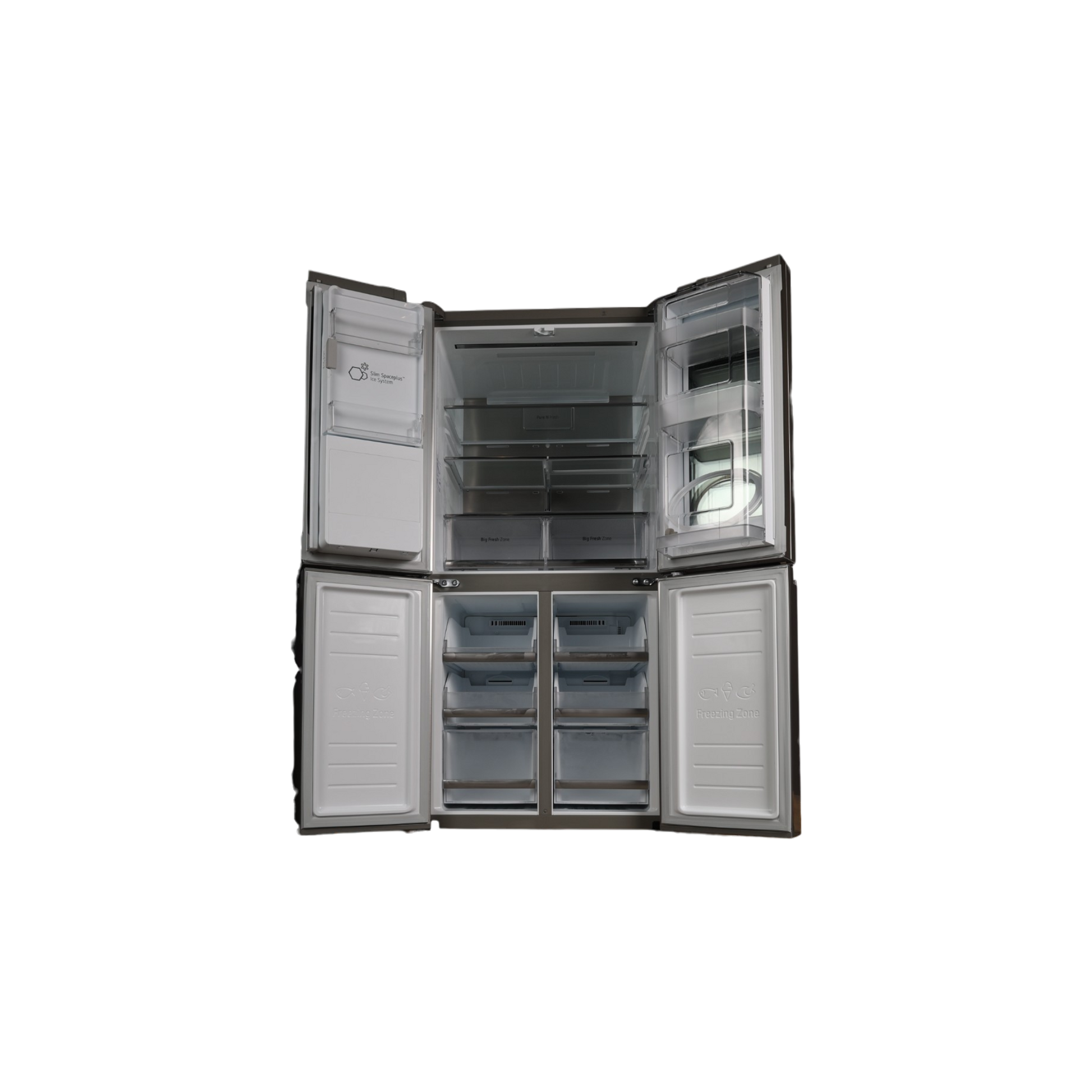 Réfrigérateur Multi-Portes 508 L Reconditionné LG GMX844BS6F : vue de l'intérieur