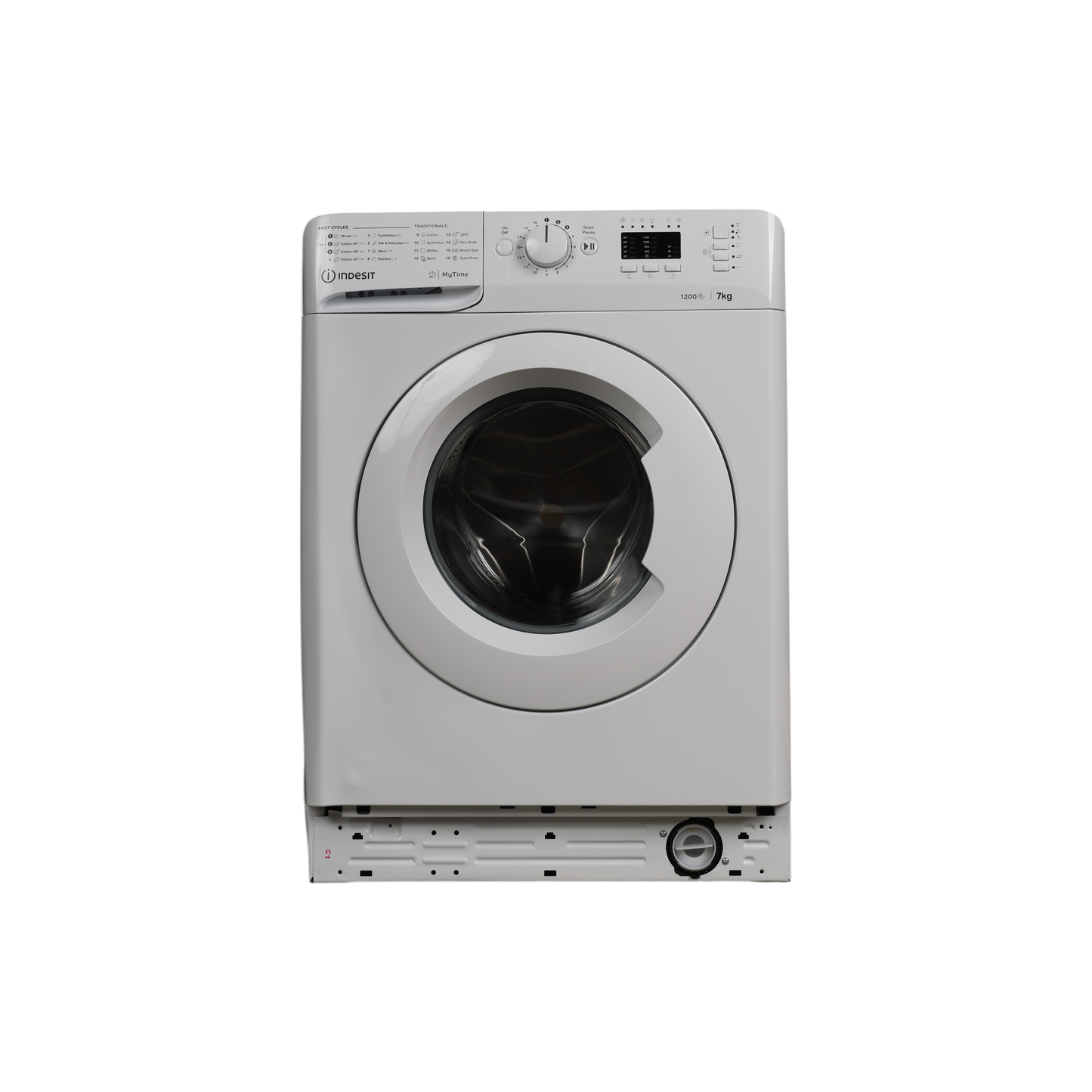 Lave-Linge Hublot 7 kg Reconditionné INDESIT MTWA71252WEE : vue de face