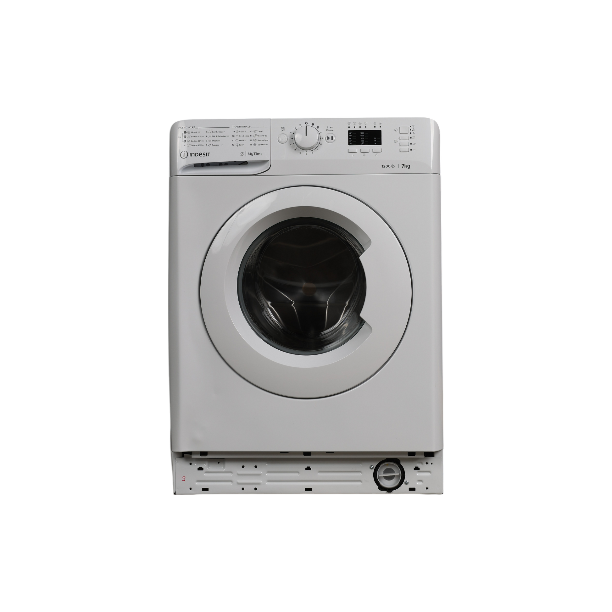 Lave-Linge Hublot 7 kg Reconditionné INDESIT MTWA71252WEE : vue de face