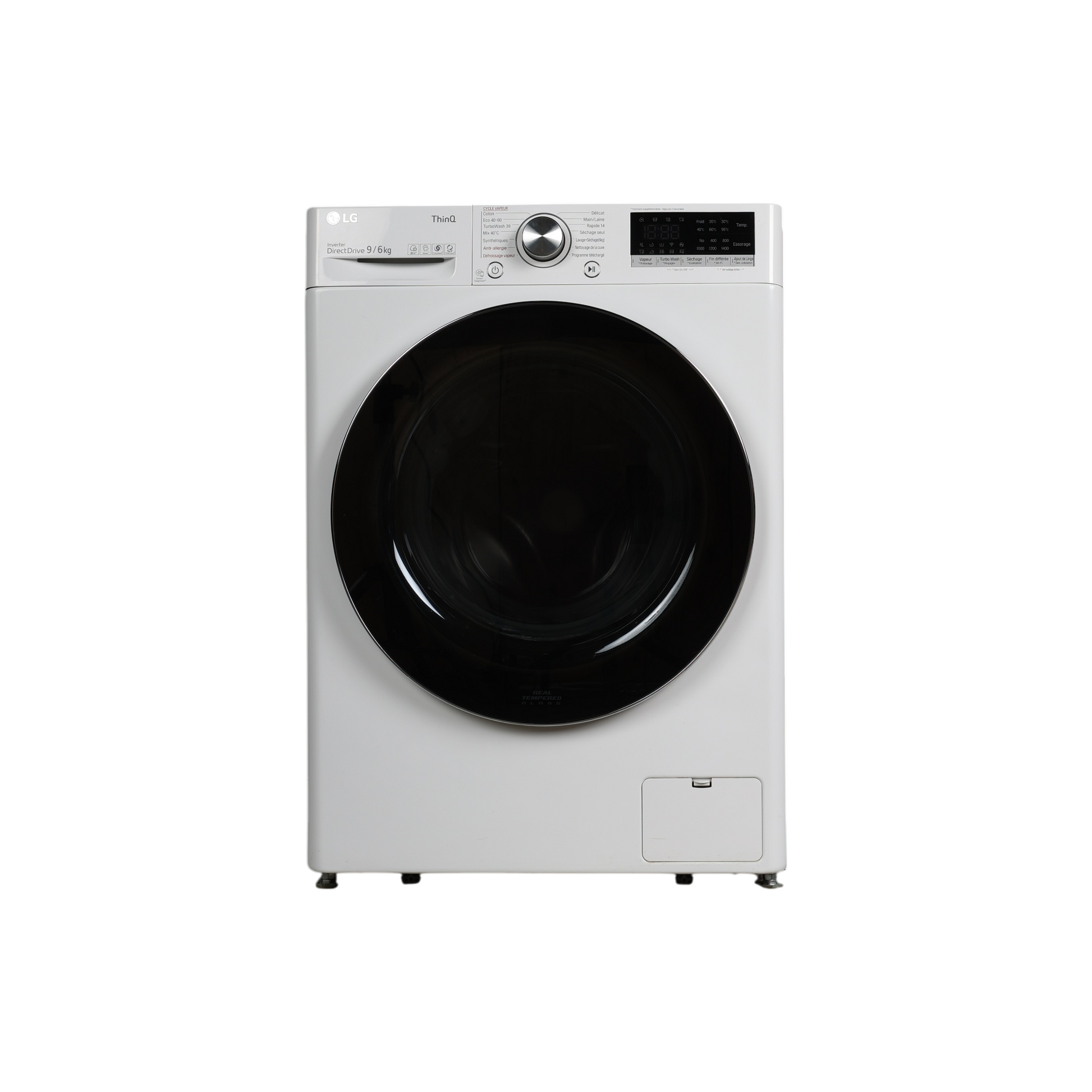 Lave-Linge Sechant 9 kg Reconditionné LG F964V72WRHT : vue de face