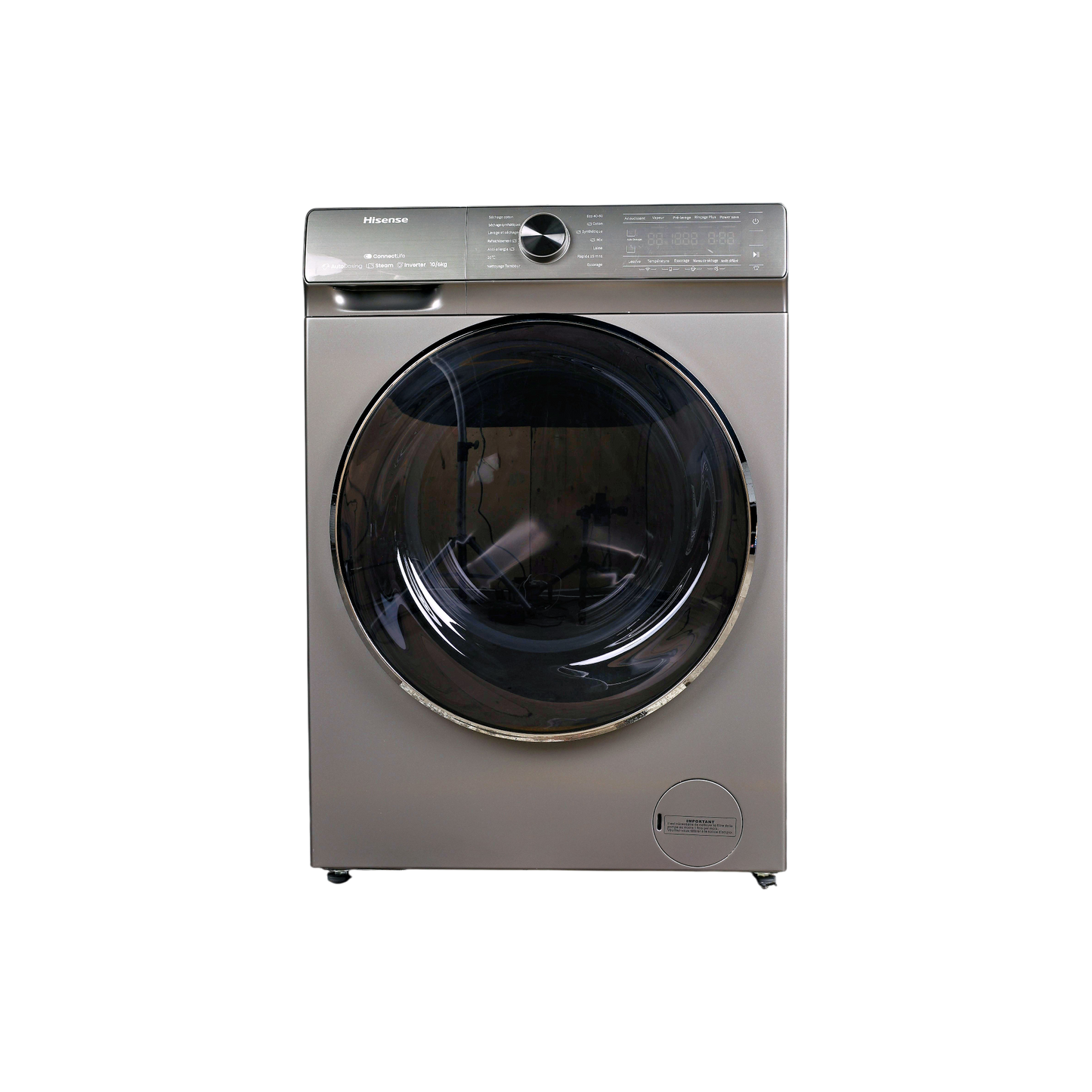 Lave-Linge Sechant 10 kg Reconditionné HISENSE WD1014QRAWT : vue de face