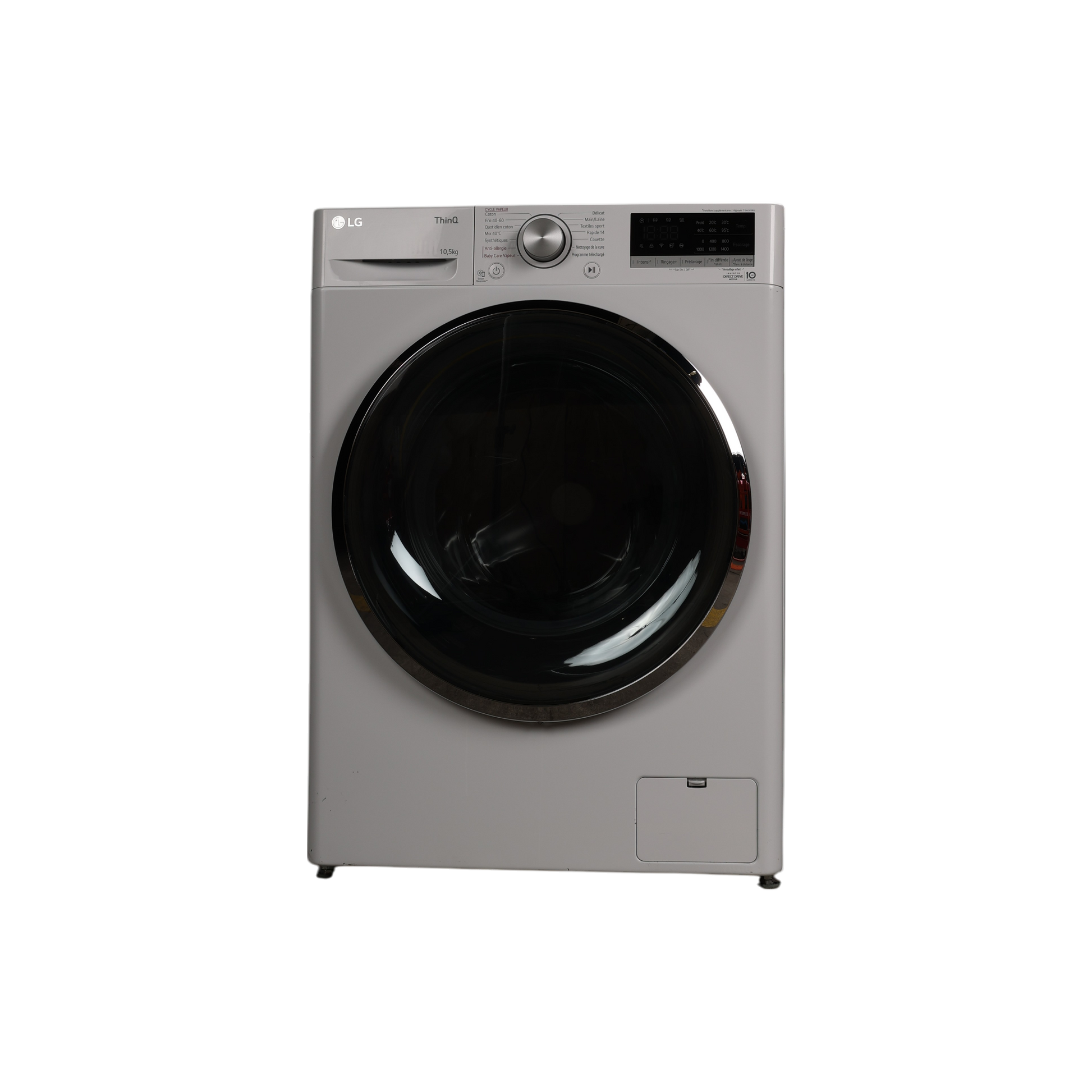 Lave-Linge Hublot 10.5 kg Reconditionné LG F14V40WHS : vue de face