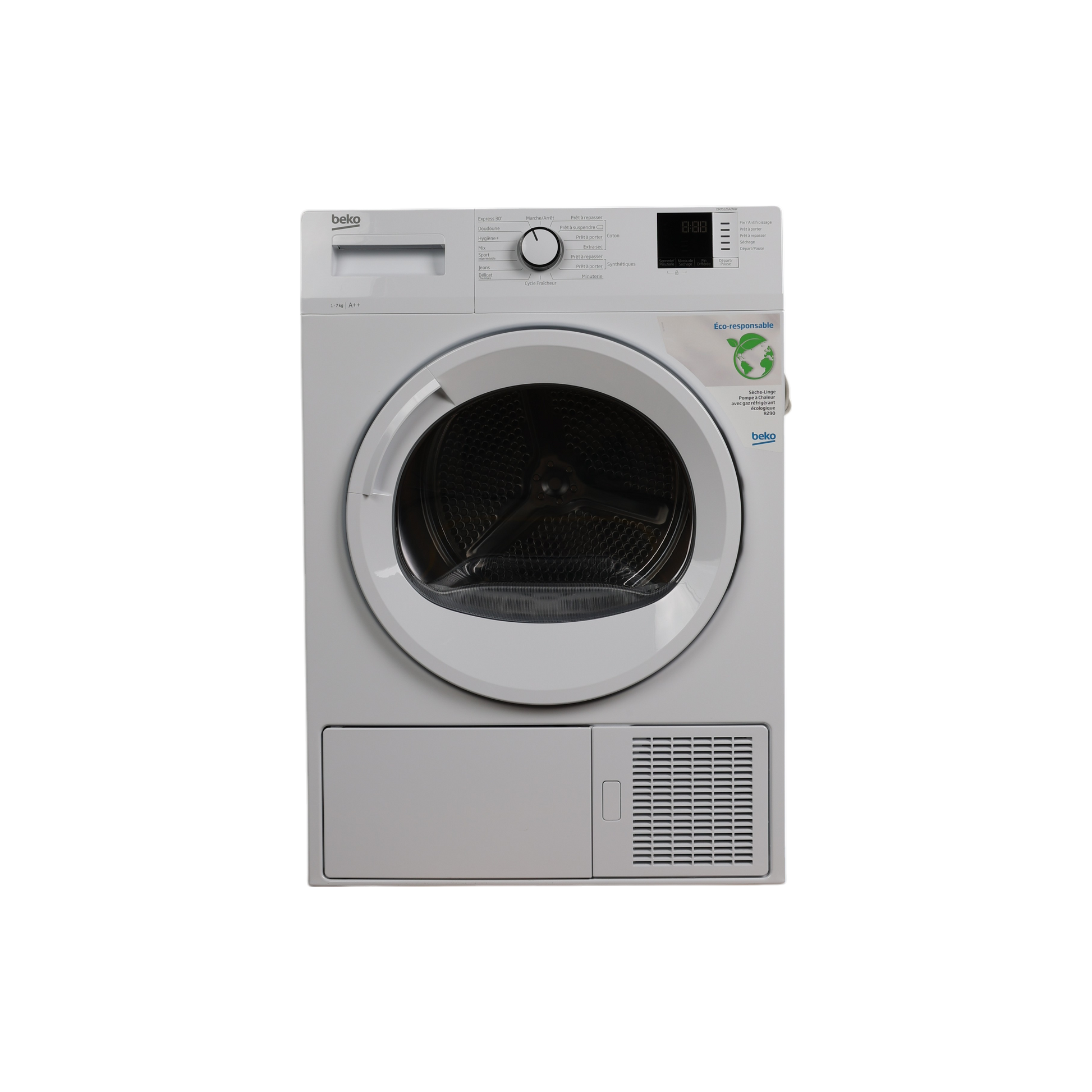 Seche-Linge Pompe À Chaleur 7 kg Reconditionné BEKO DM7512GA0WW : vue de face