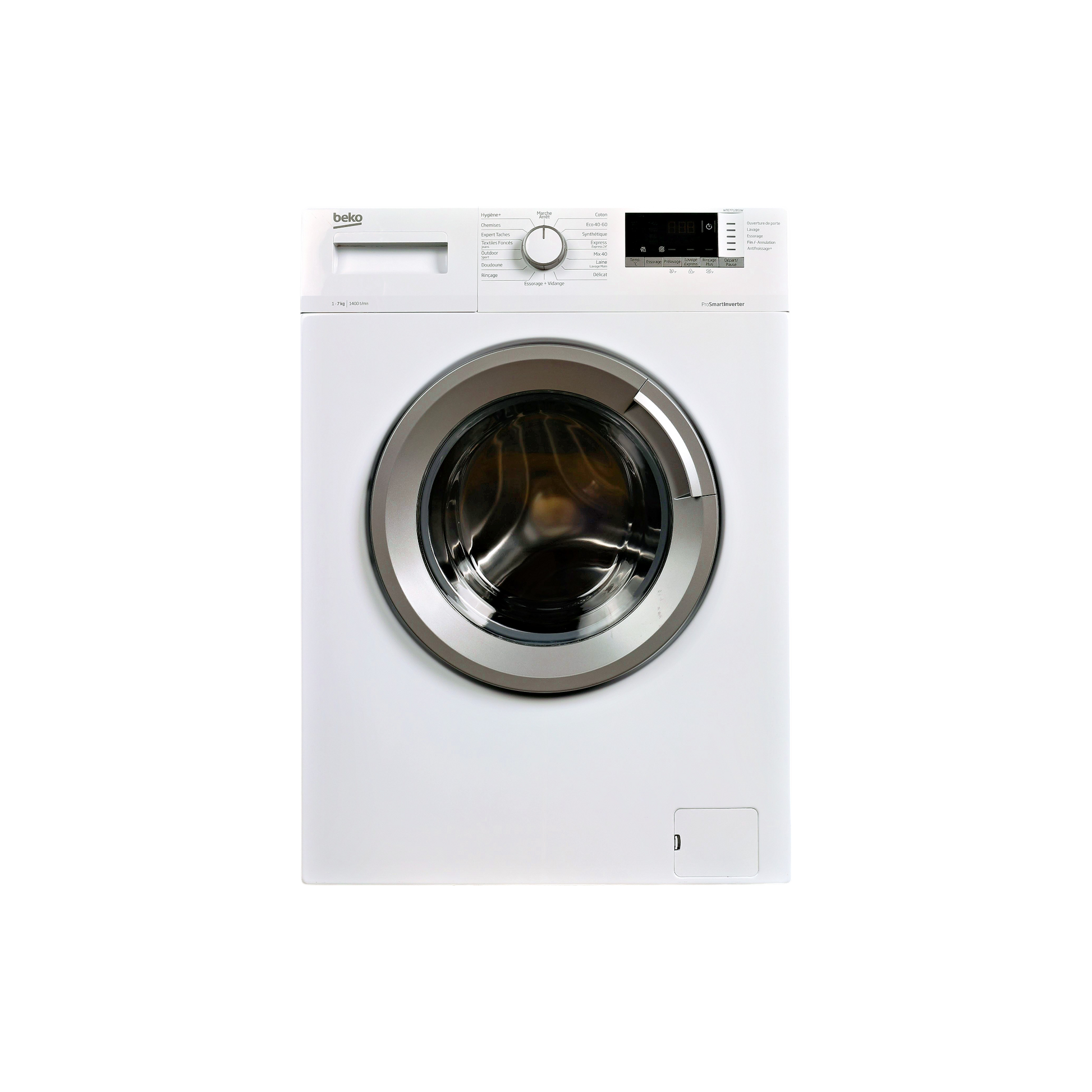 Lave-Linge Hublot 7 kg Reconditionné BEKO WTE7712BS1W : vue de face