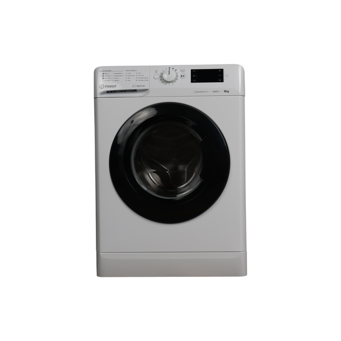 Lave-Linge Hublot 9 kg Reconditionné INDESIT MTWED91495WKFR : vue de face