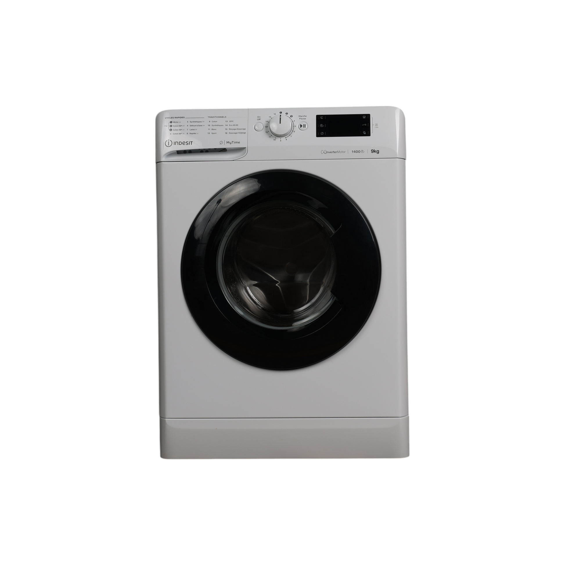 Lave-Linge Hublot 9 kg Reconditionné INDESIT MTWED91495WKFR : vue de face