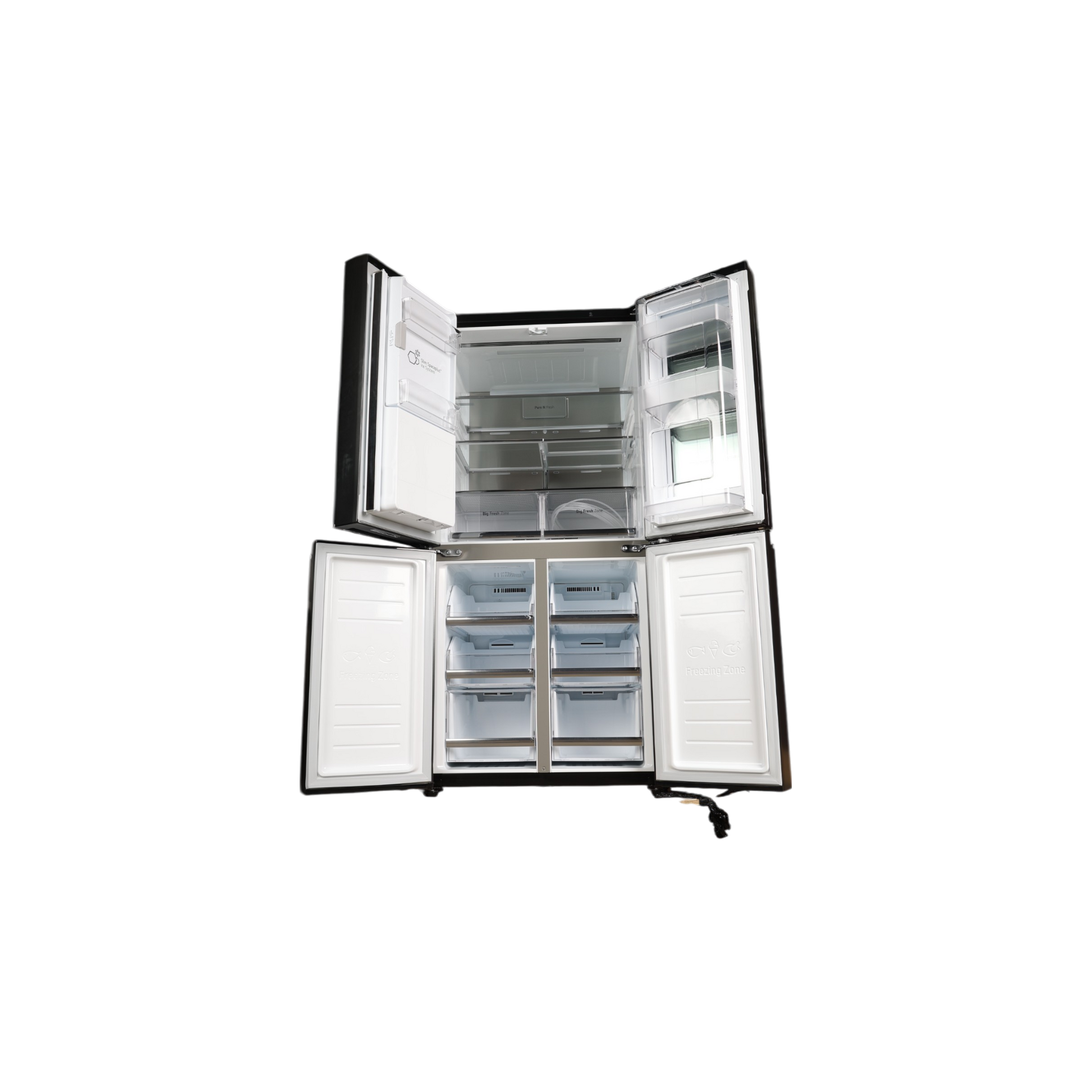 Réfrigérateur Multi-Portes 508 L Reconditionné LG GMX844MC6F : vue de l'intérieur