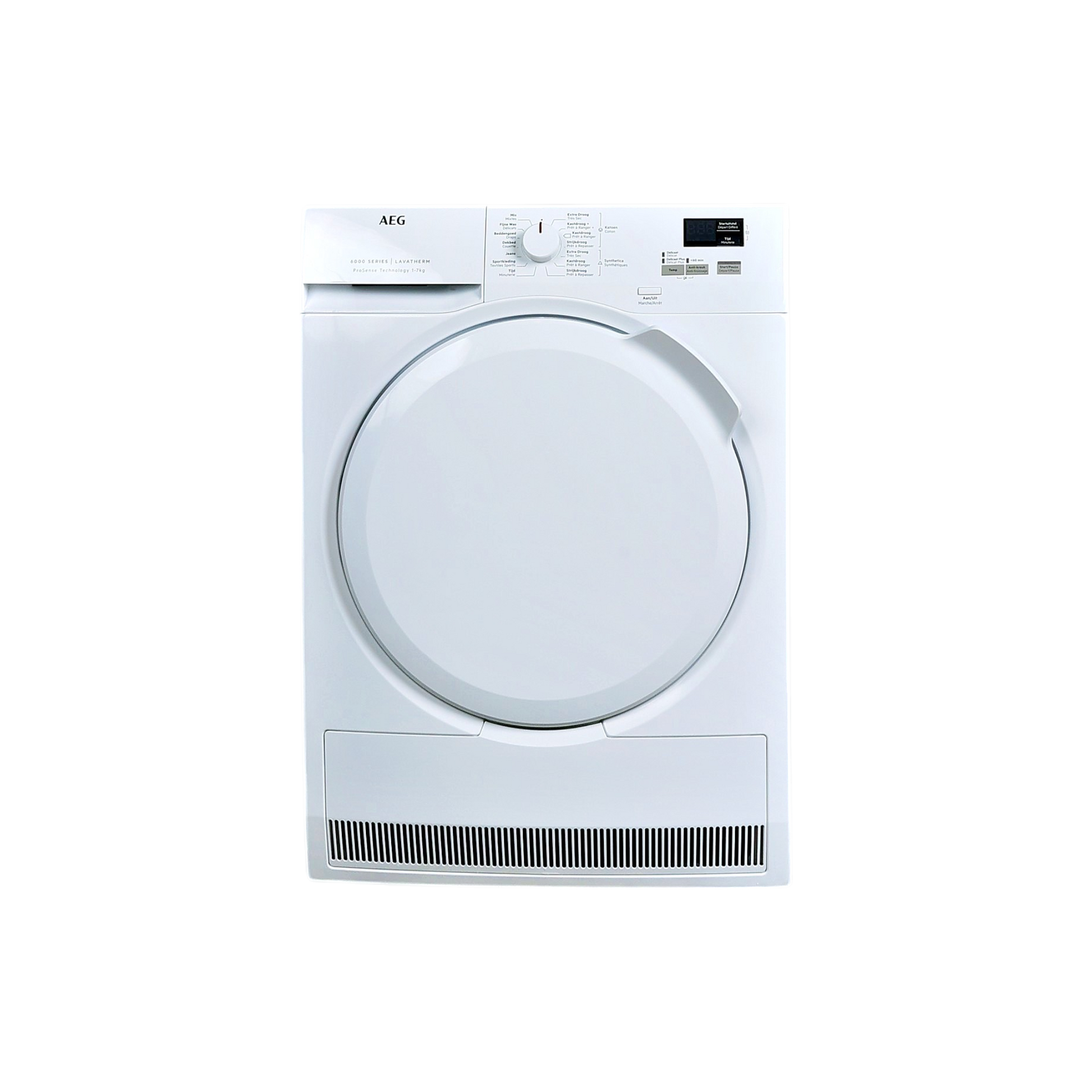 Seche-Linge Condensation 7 kg Reconditionné AEG T6DBK72P : vue de face