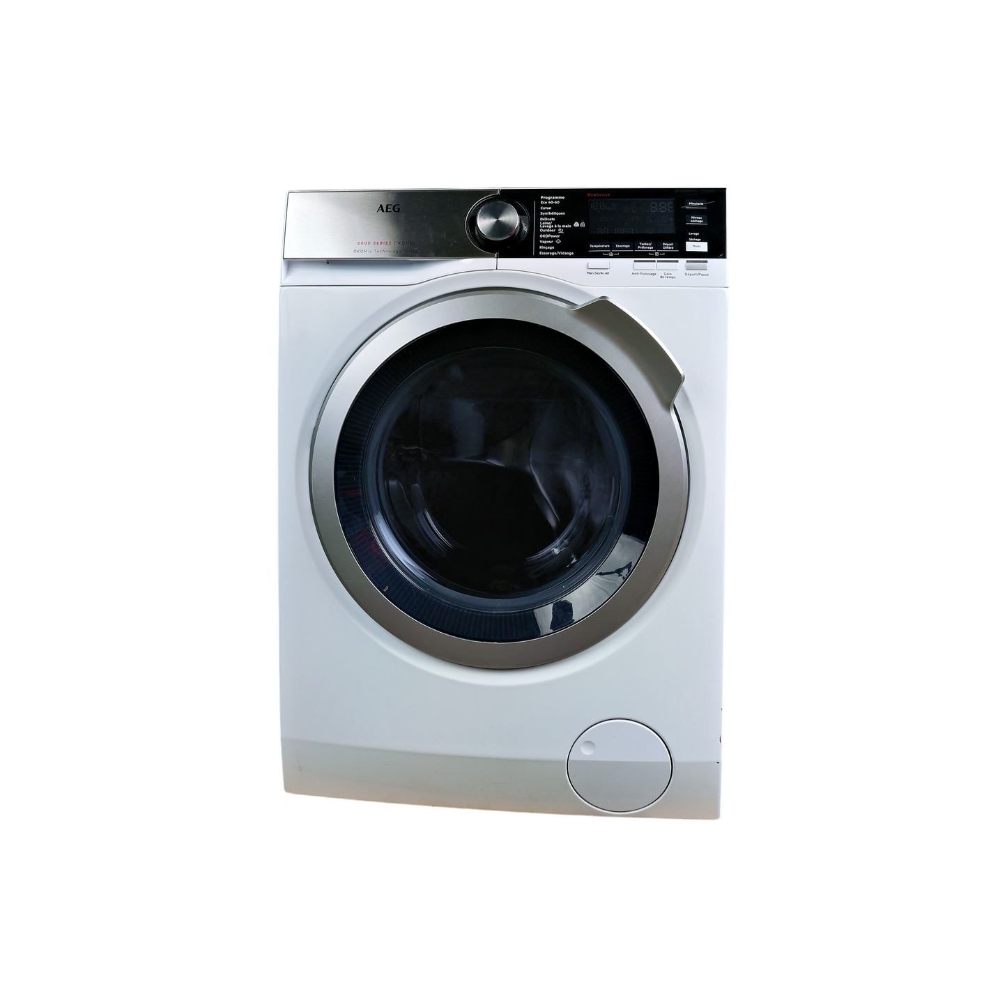 Lave-Linge Sechant 10 kg Reconditionné AEG L8WAE164N : vue de face