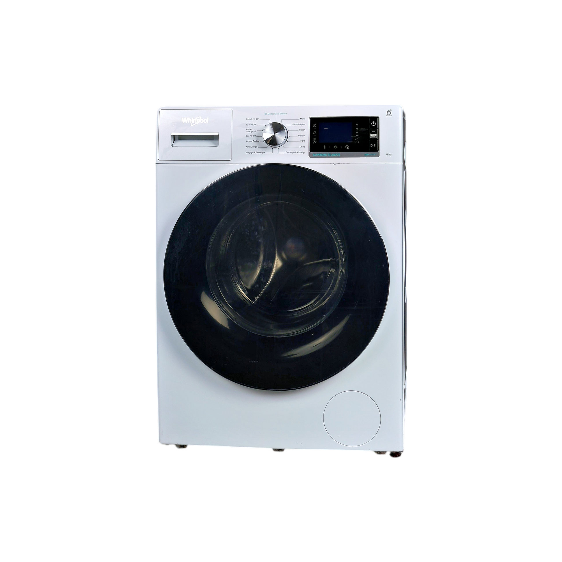 Lave-Linge Hublot 8 kg Reconditionné WHIRLPOOL W6XW845WRFR : vue de face