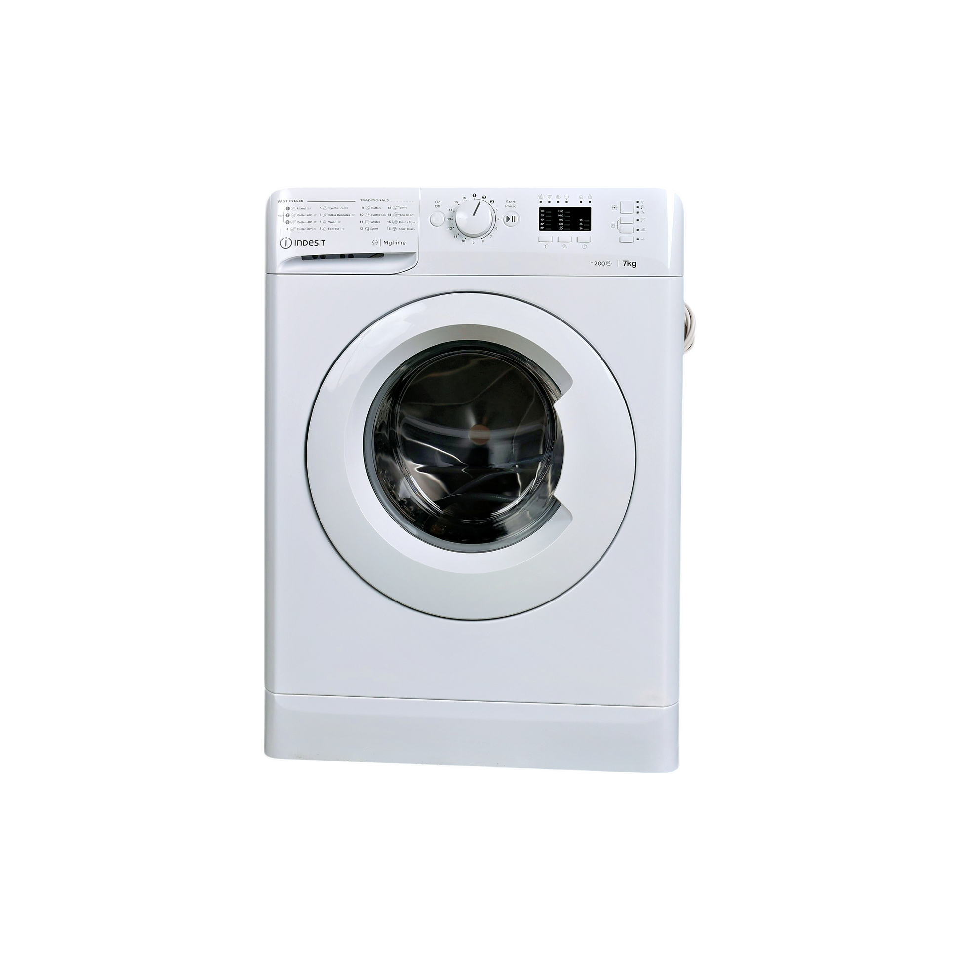 Lave-Linge Hublot 7 kg Reconditionné INDESIT MTWA71252WEE : vue de face