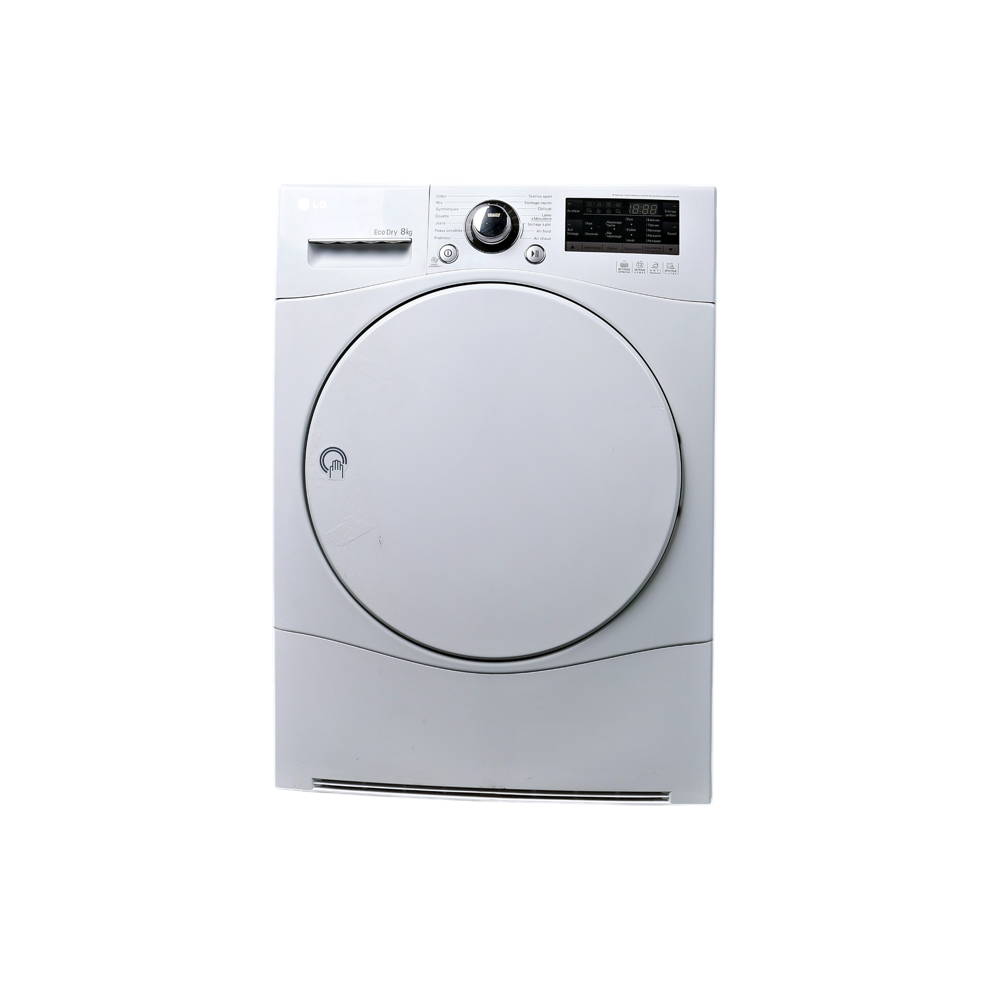 Seche-Linge Pompe À Chaleur 8 kg Reconditionné LG RP8050WH : vue de face