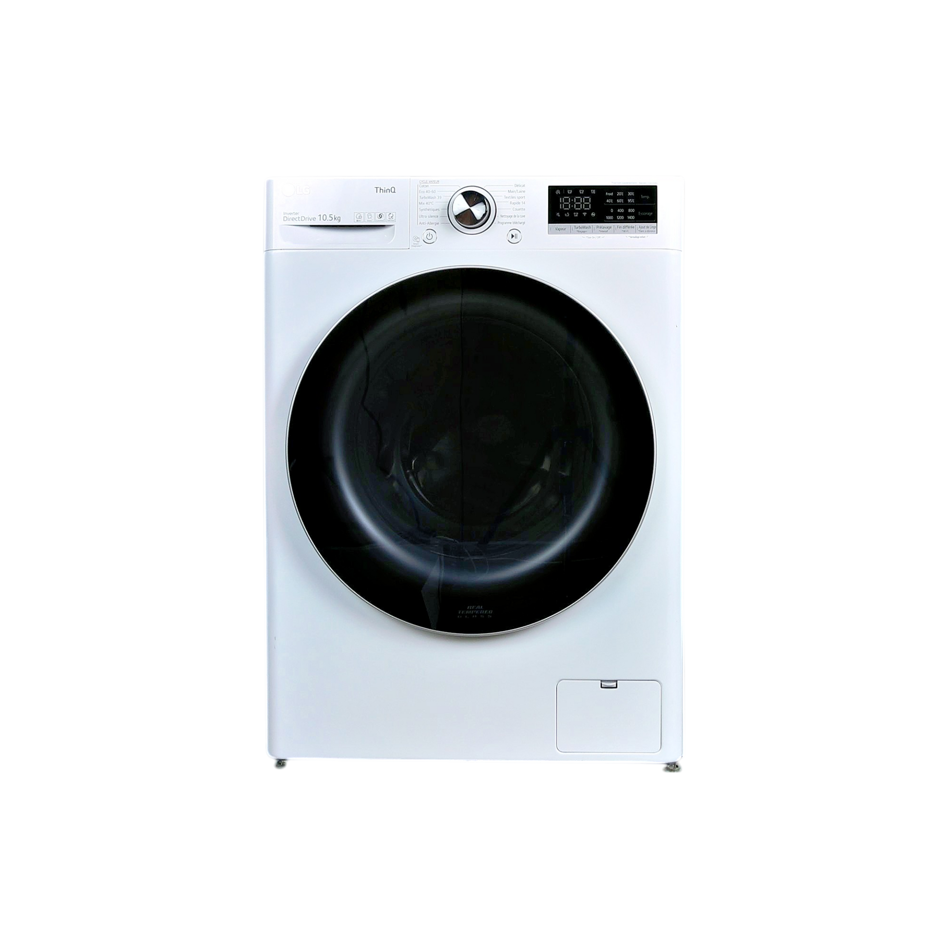 Lave-Linge Hublot 10.5 kg Reconditionné LG F14V71WHST : vue de face