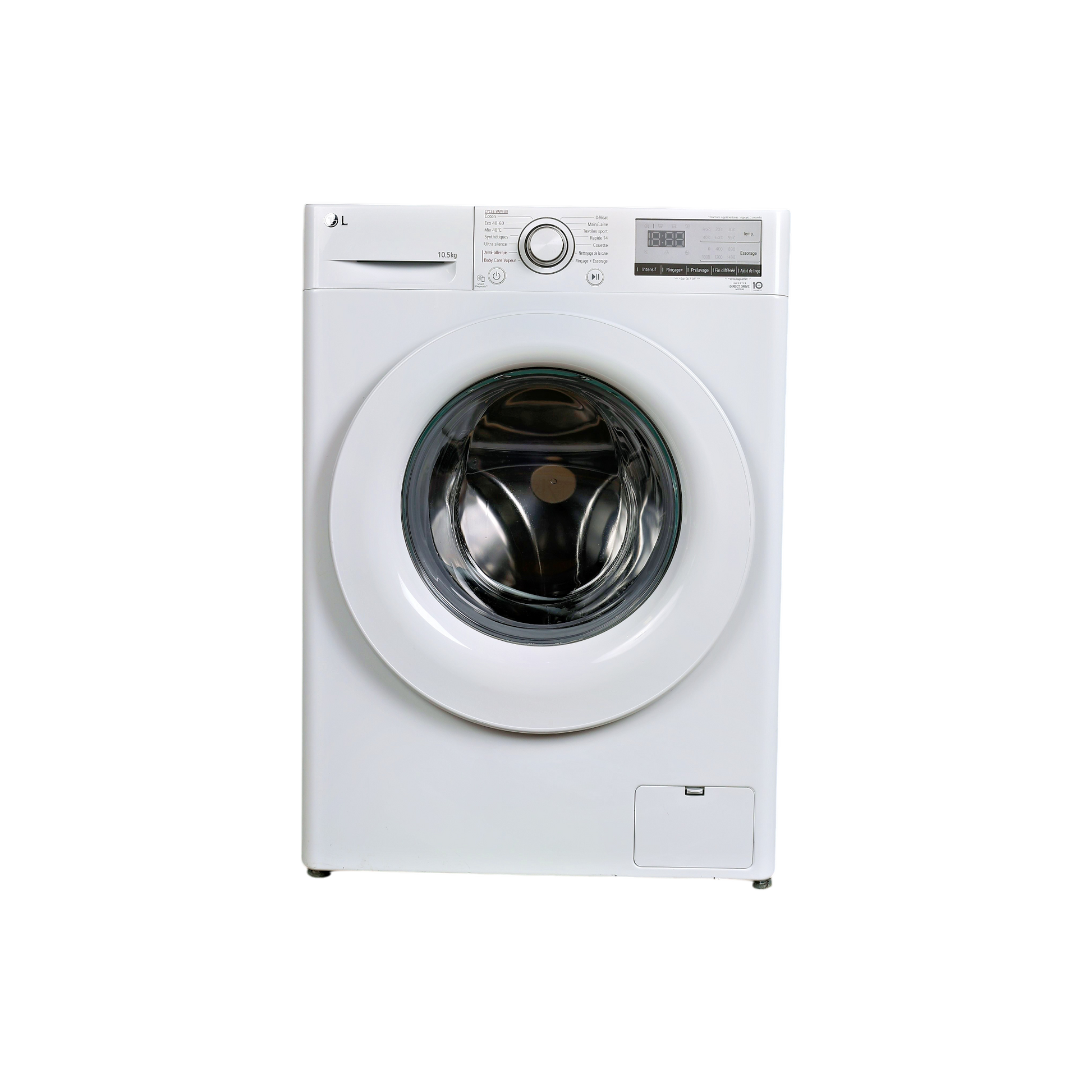 Lave-Linge Hublot 10.5 kg Reconditionné LG F14V13WHS : vue de face