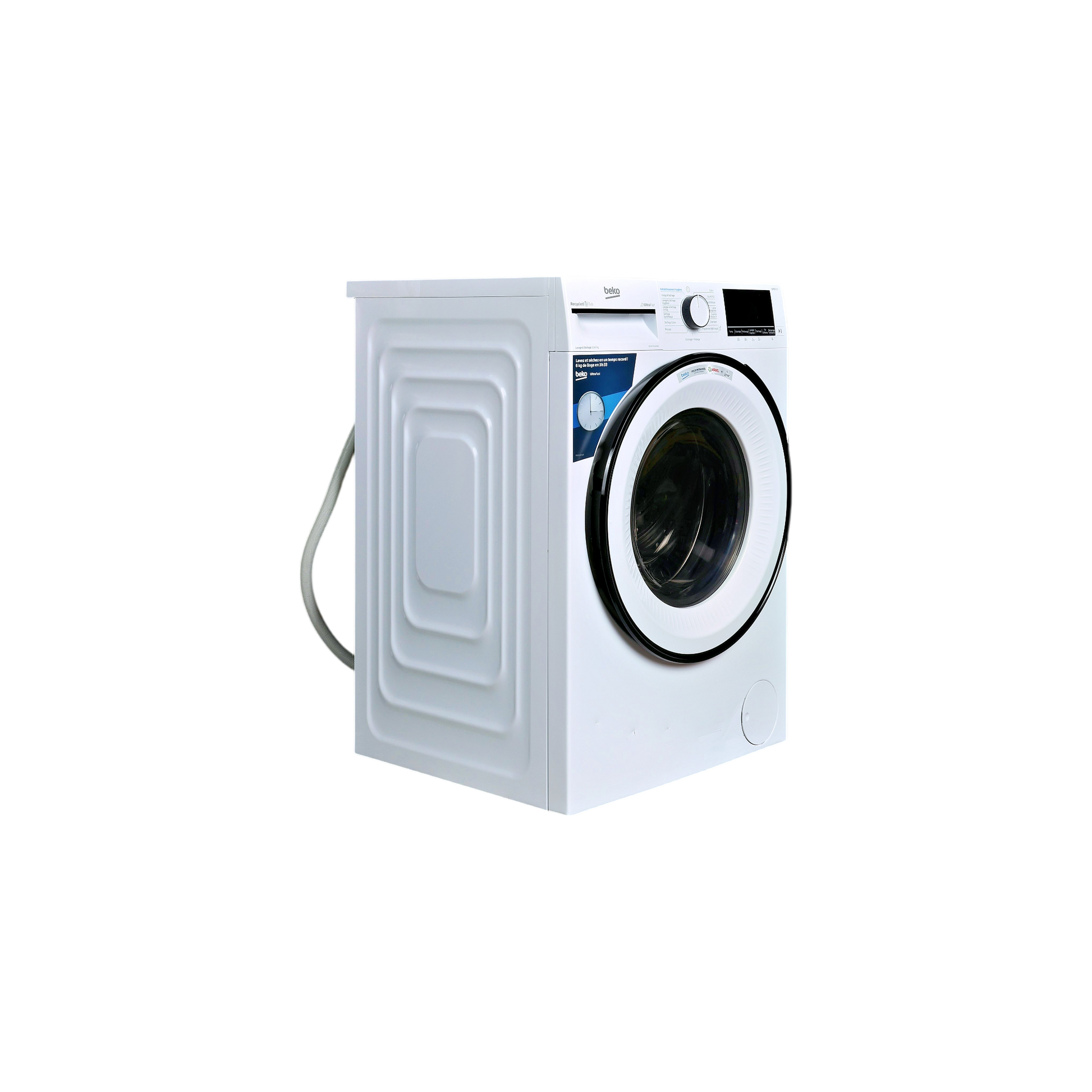 Lave-Linge Sechant 10 kg Reconditionné BEKO B3YDFT51044W : vue du côté gauche