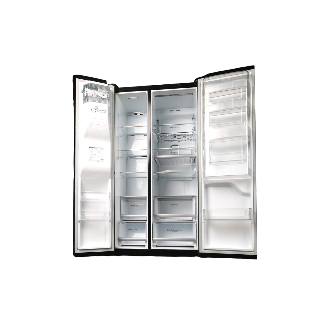 Réfrigérateur Américain 625 L Reconditionné LG GSS6871MC : vue de l'intérieur