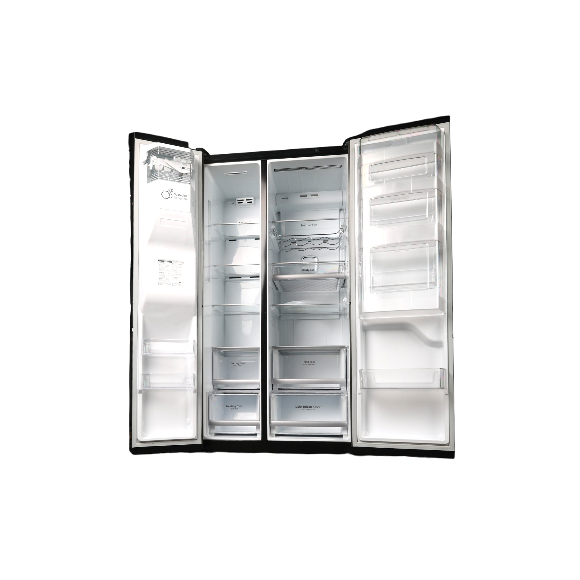 Réfrigérateur Américain 625 L Reconditionné LG GSS6871MC : vue de l'intérieur