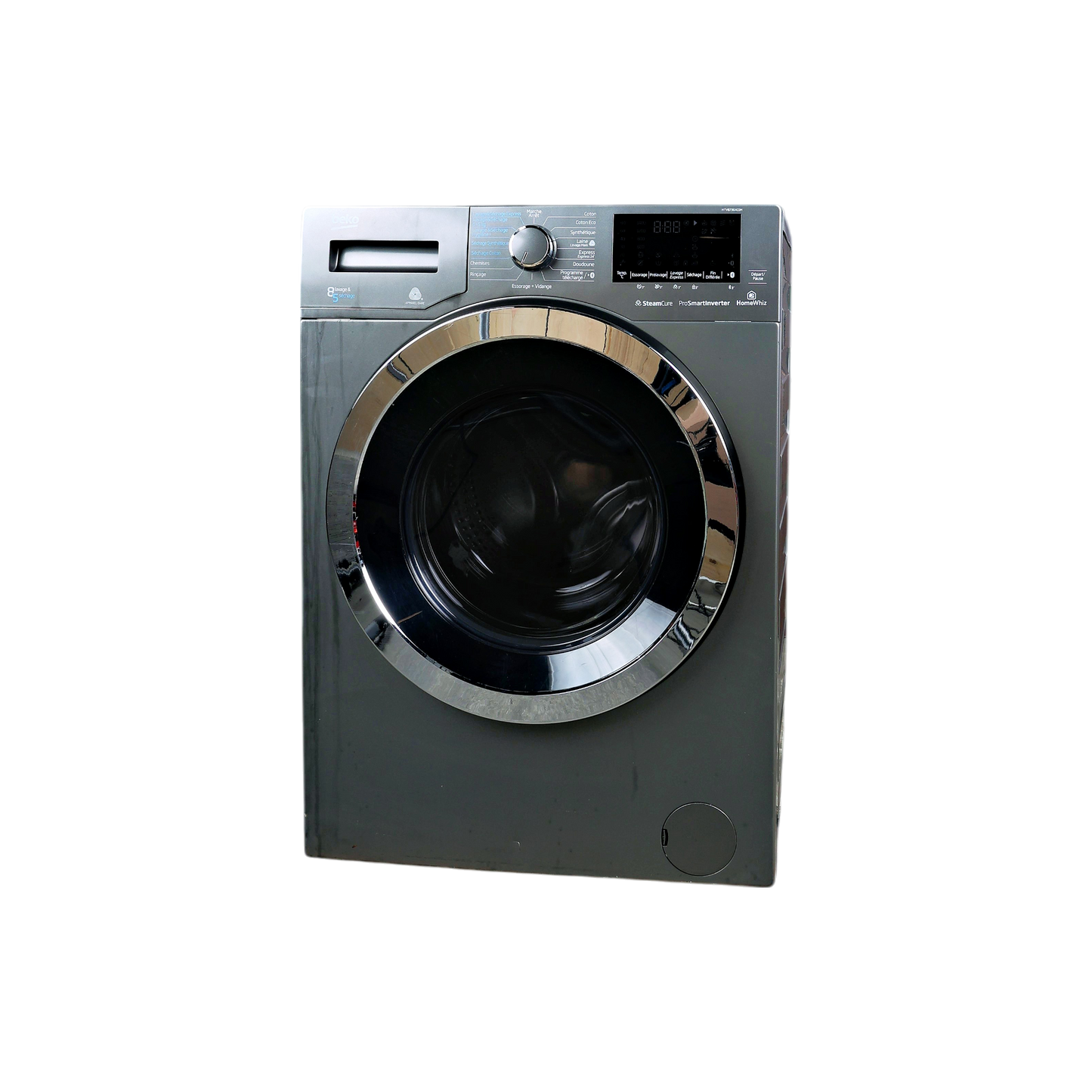 Lave-Linge Sechant 8 kg Reconditionné BEKO HTV8736XC0M : vue de face