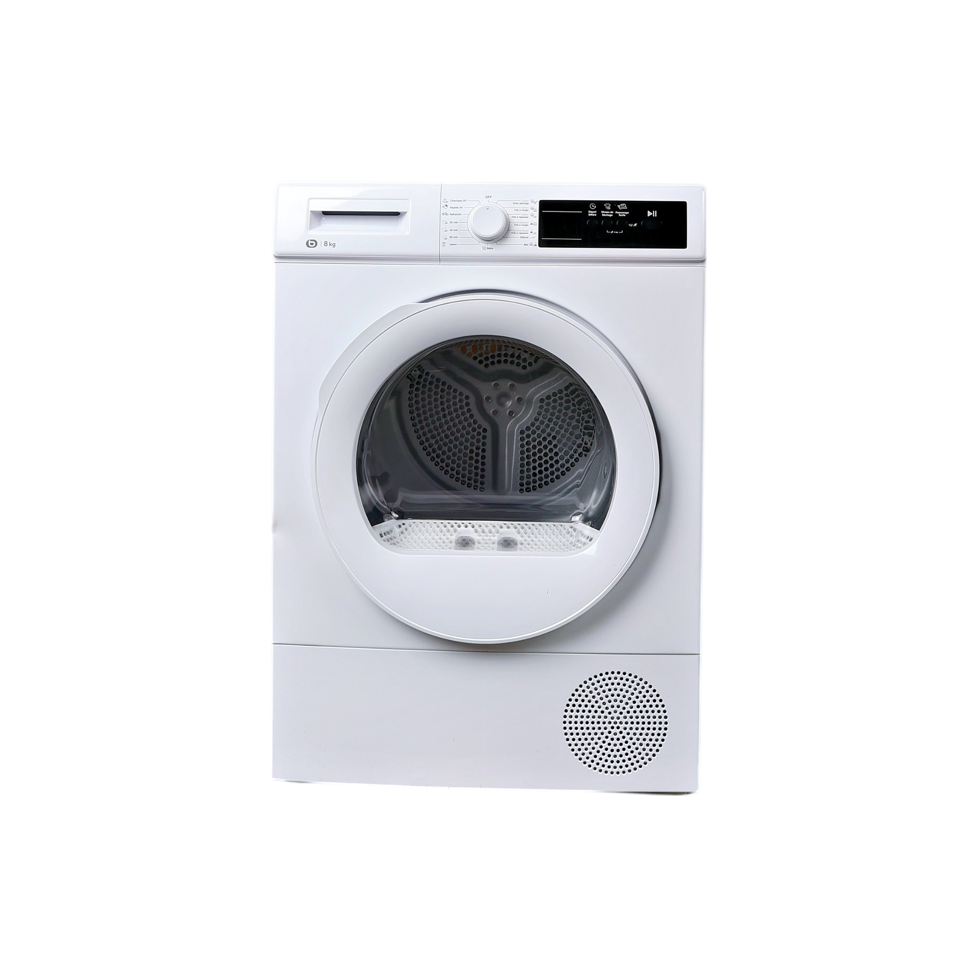 Seche-Linge Pompe À Chaleur 8 kg Reconditionné ESSENTIEL B ESLHP8-3B : vue de face