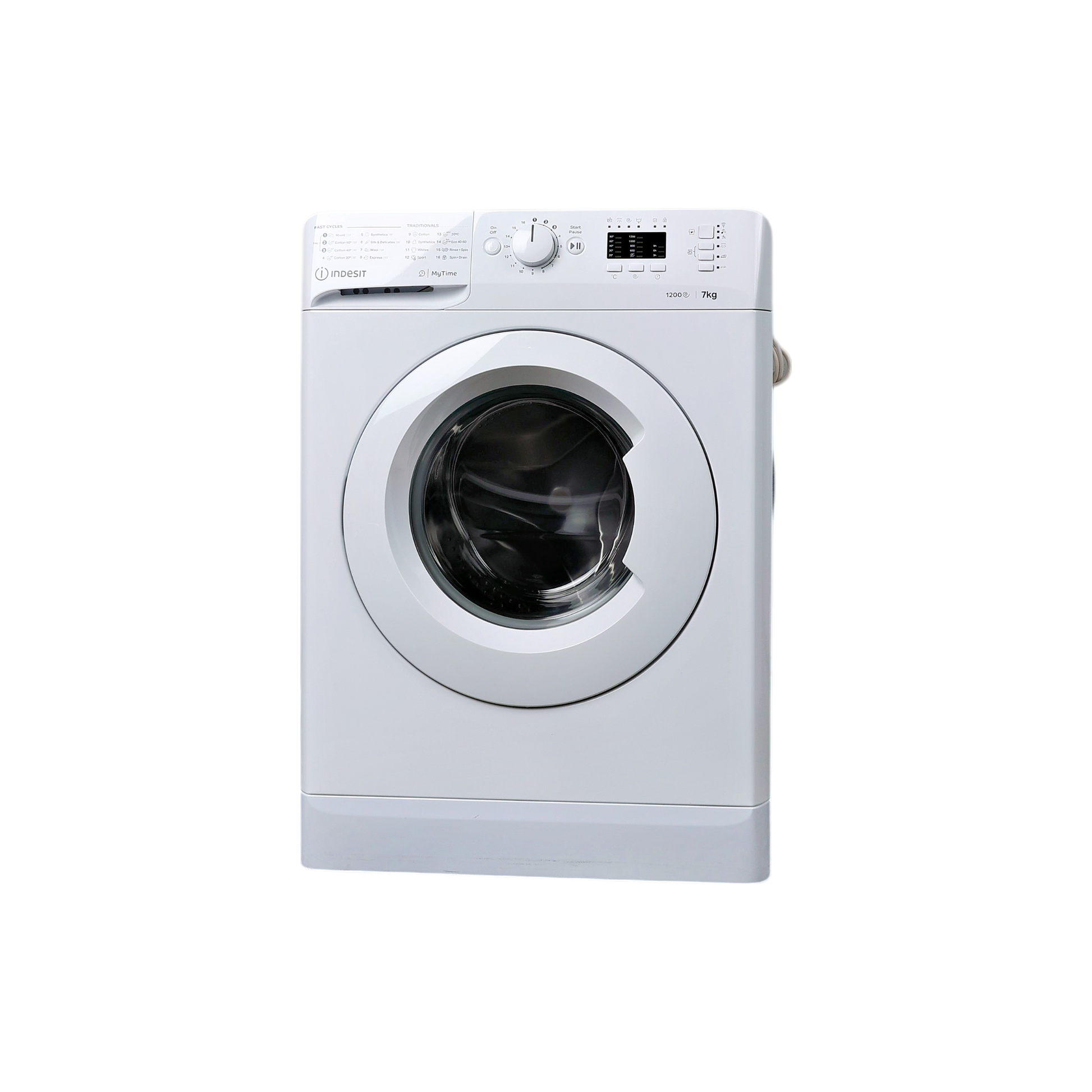Lave-Linge Hublot 7 kg Reconditionné INDESIT MTWA71252WEE : vue de face