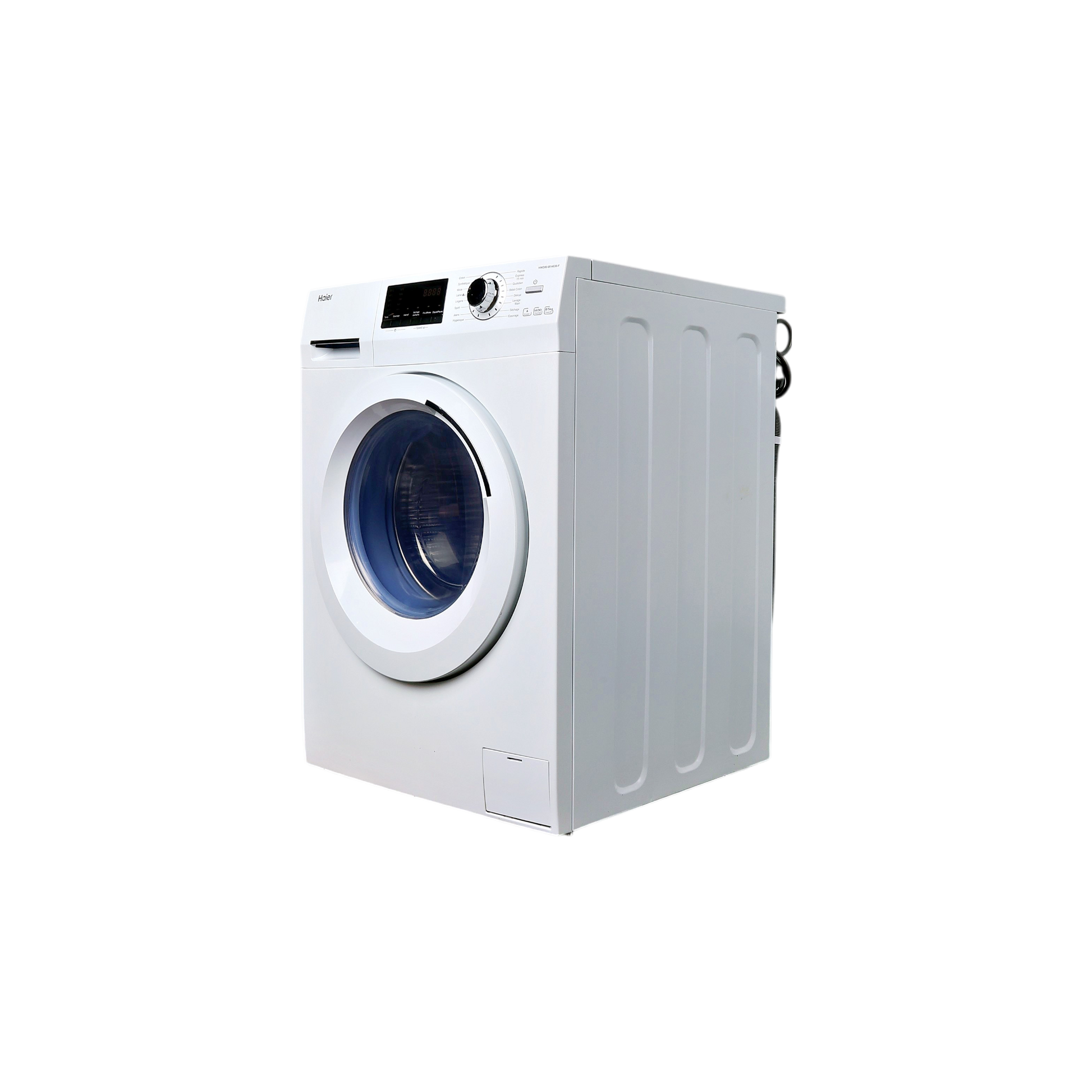 Lave-Linge Sechant 8 kg Reconditionné HAIER HWD80-B14636 : vue du côté gauche