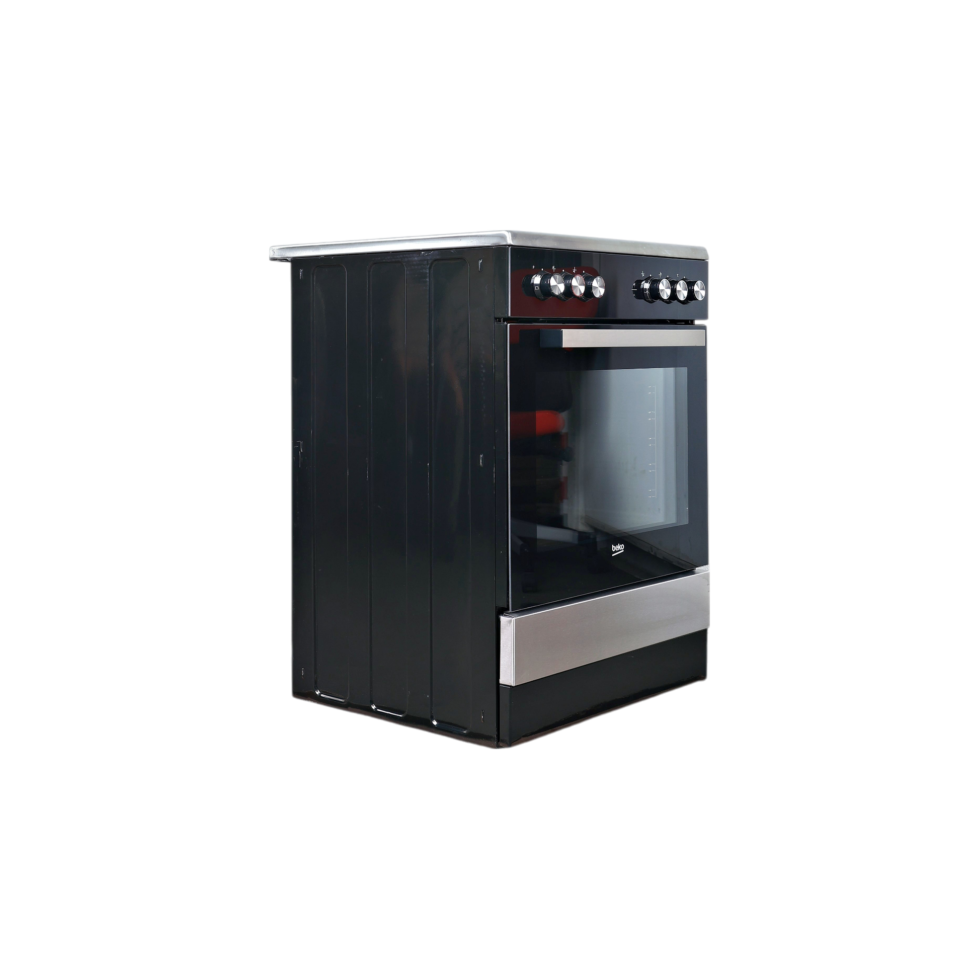 Cuisinière Vitrocéramique  Reconditionné BEKO FSE67301XCS : vue du côté droit