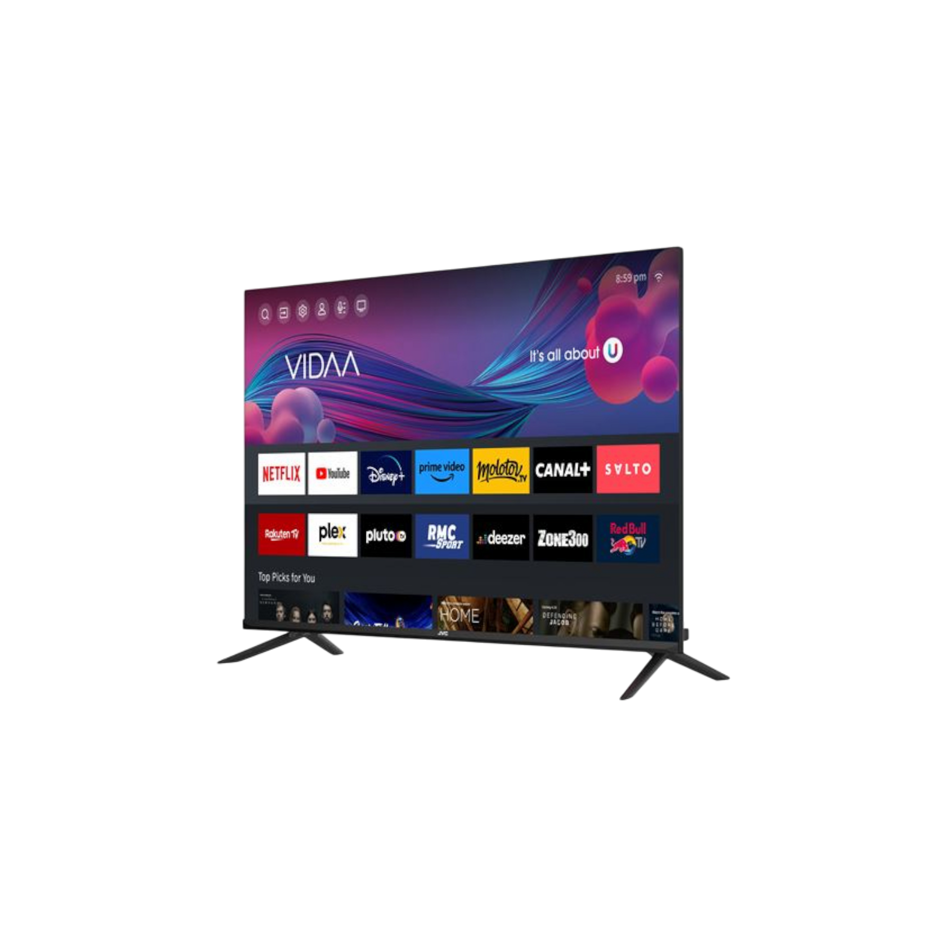 Téléviseur Led  Reconditionné JVC LT-43FV130 108CM (43") : vue du côté droit