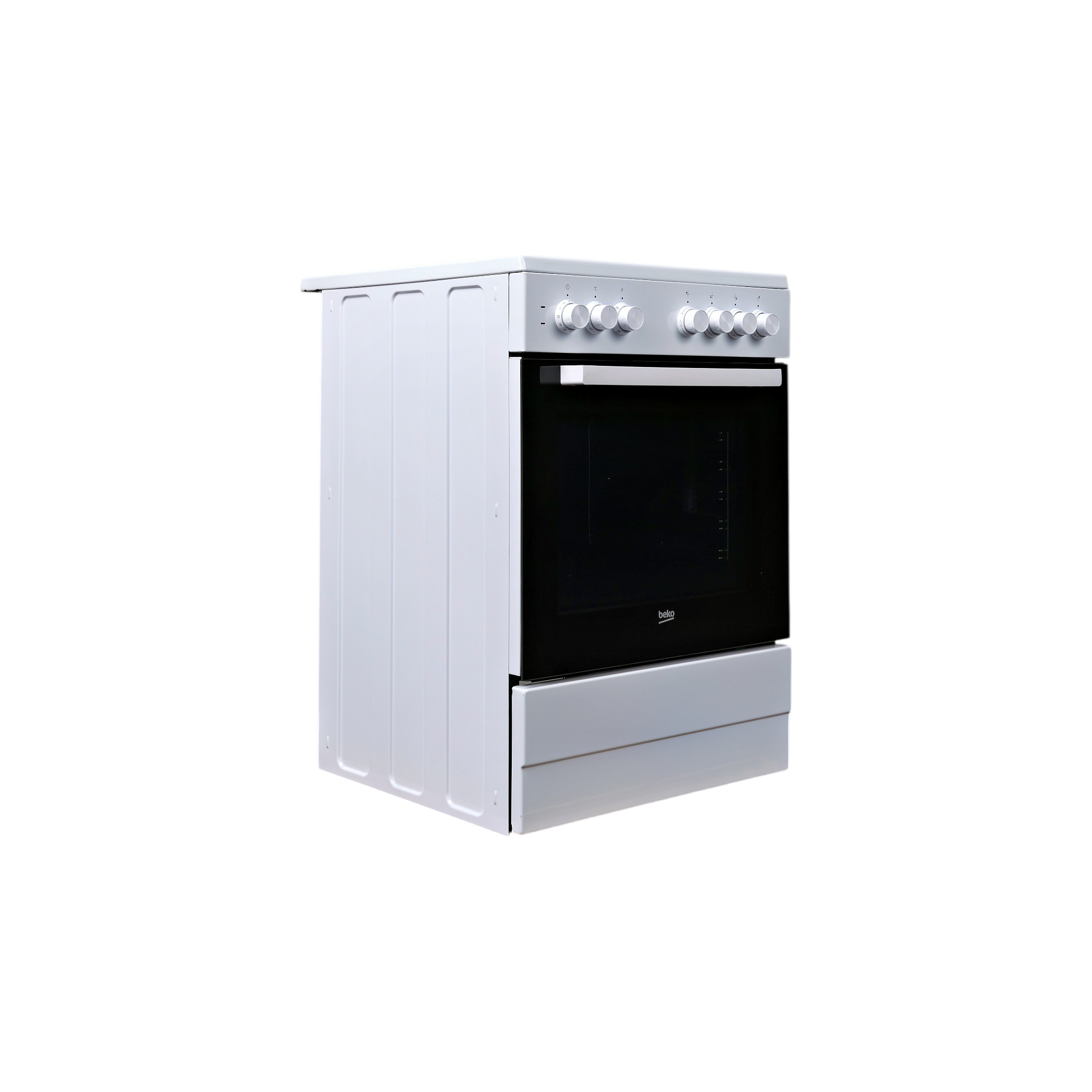 Cuisinière Vitrocéramique  Reconditionné BEKO FSE67100GWS : vue du côté droit