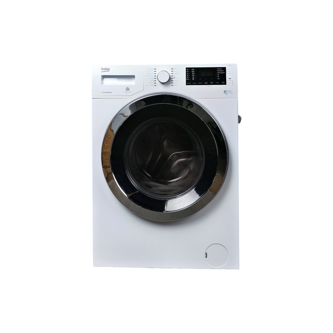 Lave-Linge Sechant 8 kg Reconditionné BEKO WDW85143 : vue de face