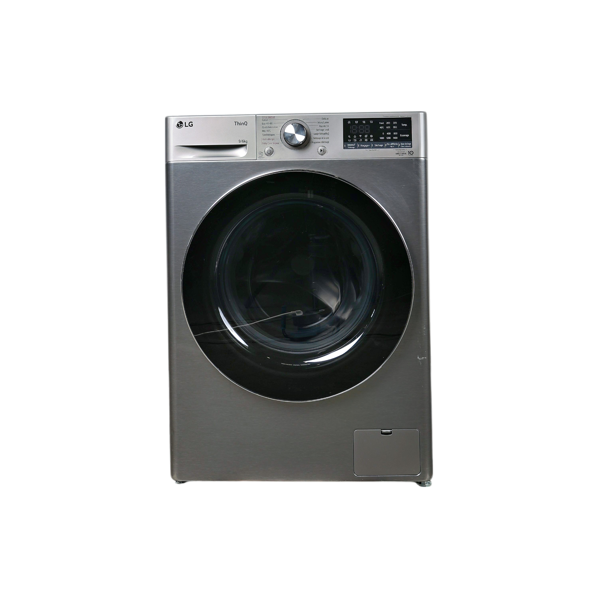 Lave-Linge Sechant 9 kg Reconditionné LG F964V42IXRS : vue de face