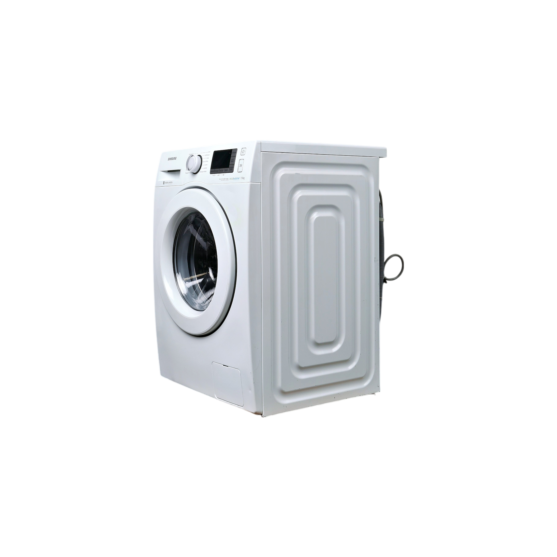 Lave-Linge Hublot 7 kg Reconditionné SAMSUNG WF70F5E3U4W : vue du côté gauche