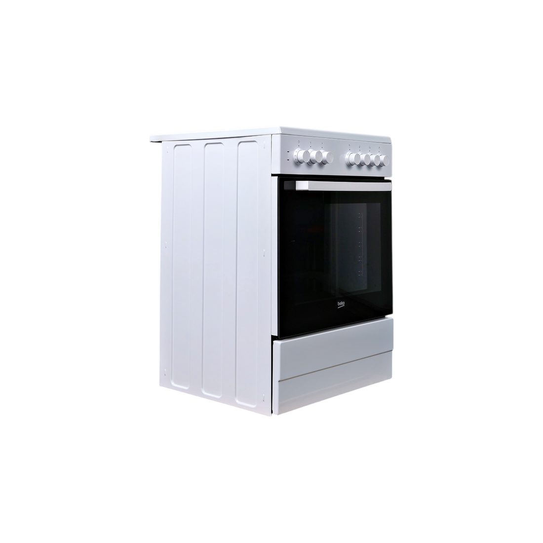 Cuisinière Vitrocéramique  Reconditionné BEKO FSE67100GWS : vue du côté droit