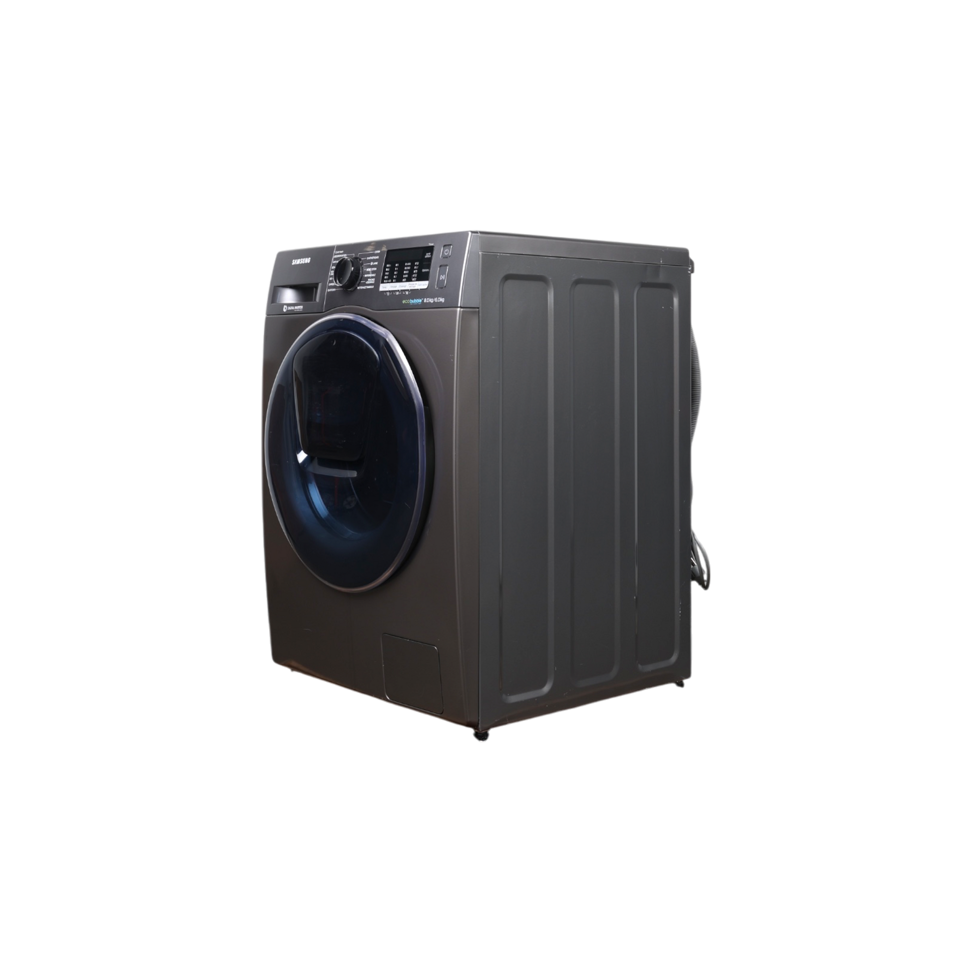 Lave-Linge Sechant 8 kg Reconditionné SAMSUNG WD80K5B10OX : vue du côté gauche